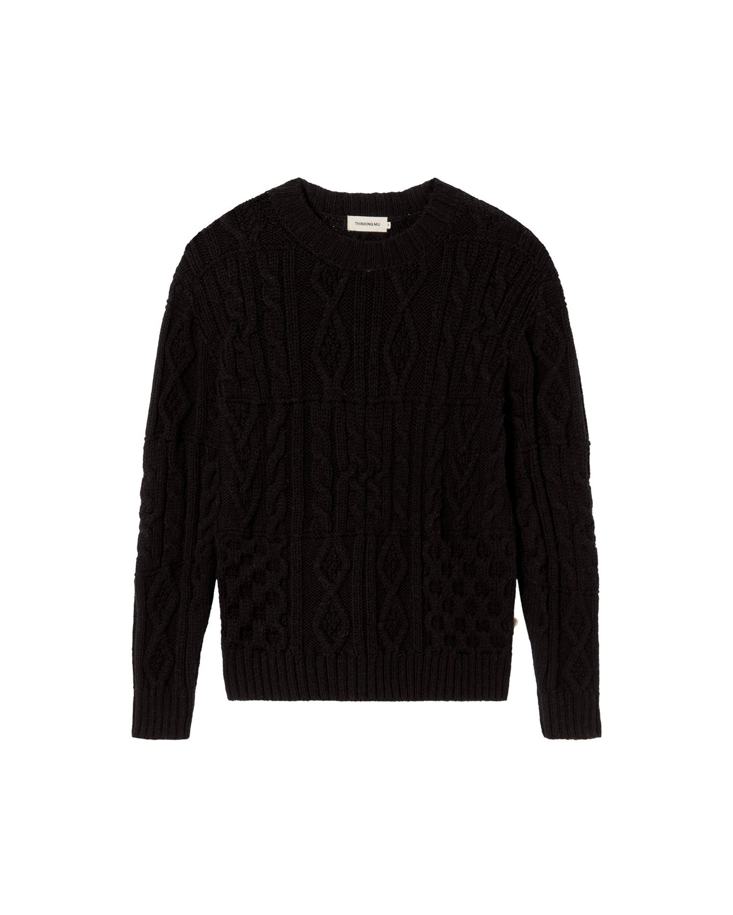 Pull uni texturé en laine mérinos certifiée | bleu gris "blue grey rasta knitted sweater - blue"