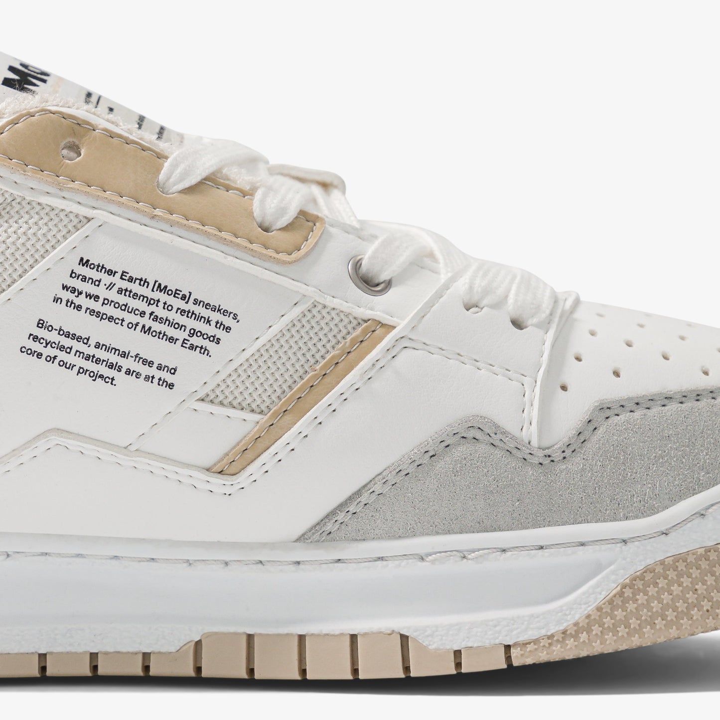 Baskets vegan en matière végétale | beige "gen2 corn white & beige"