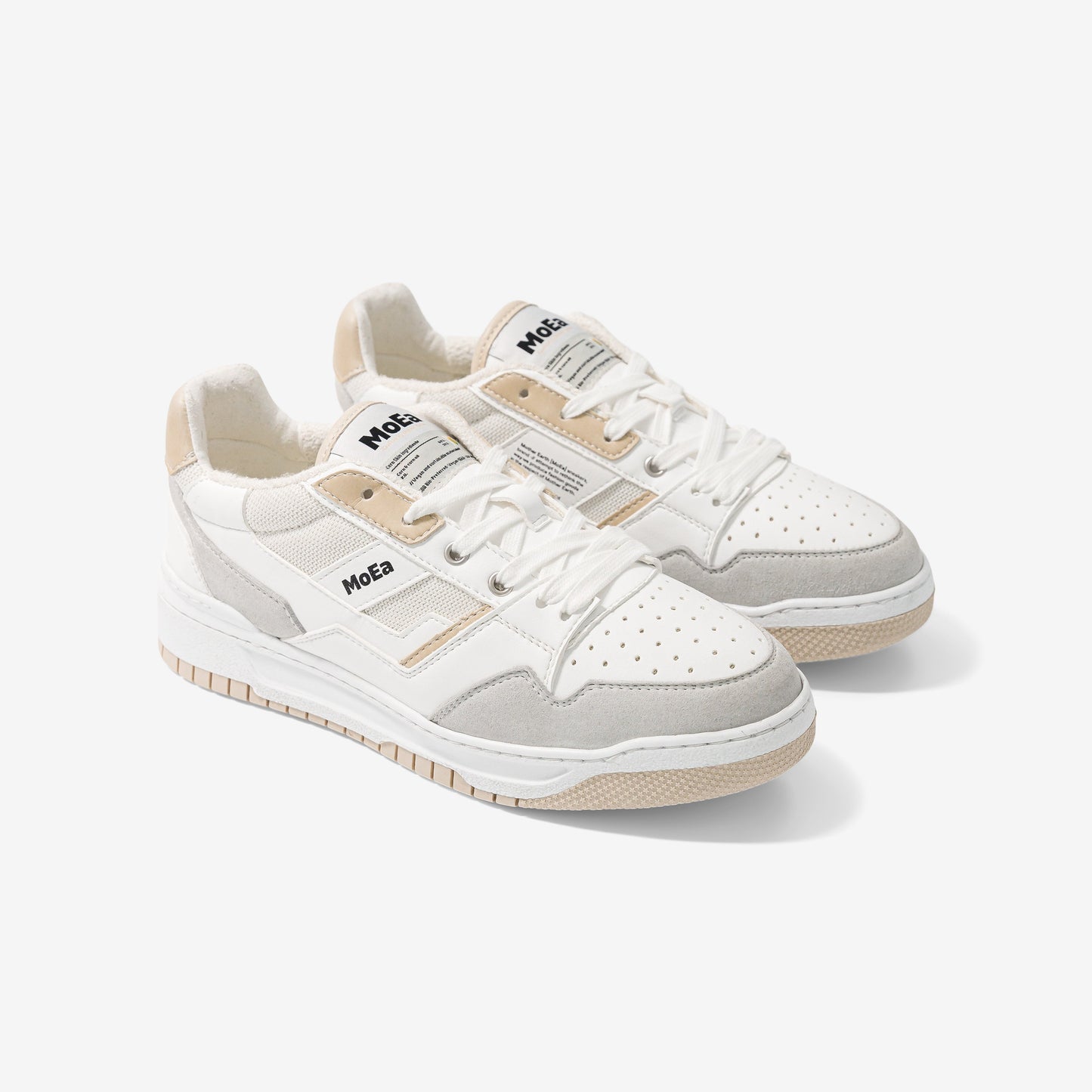 Baskets vegan en matière végétale | beige "gen2 corn white & beige"