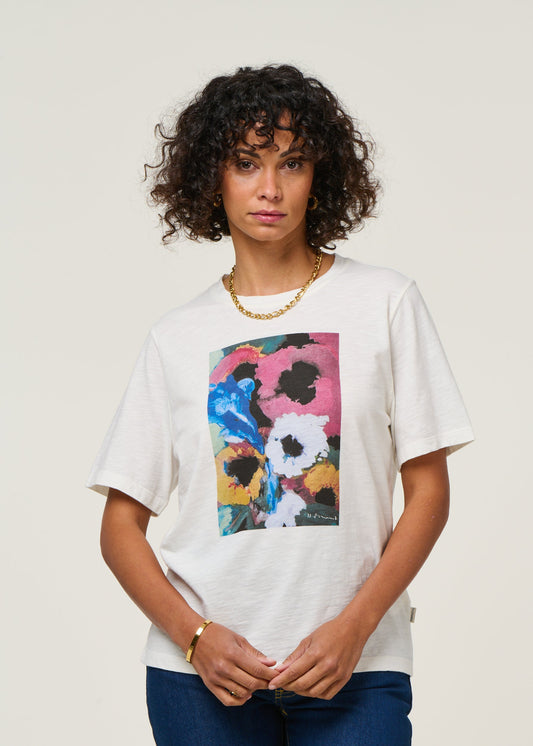 T-shirt en coton bio | écru "molln - off white"