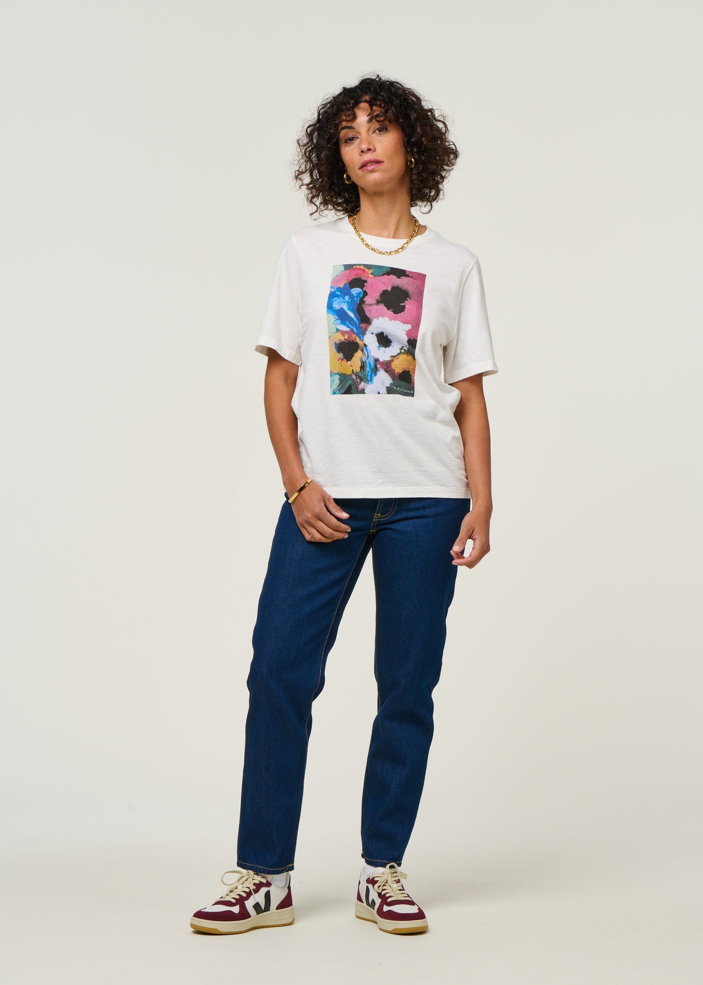 T-shirt en coton bio | écru "molln - off white"