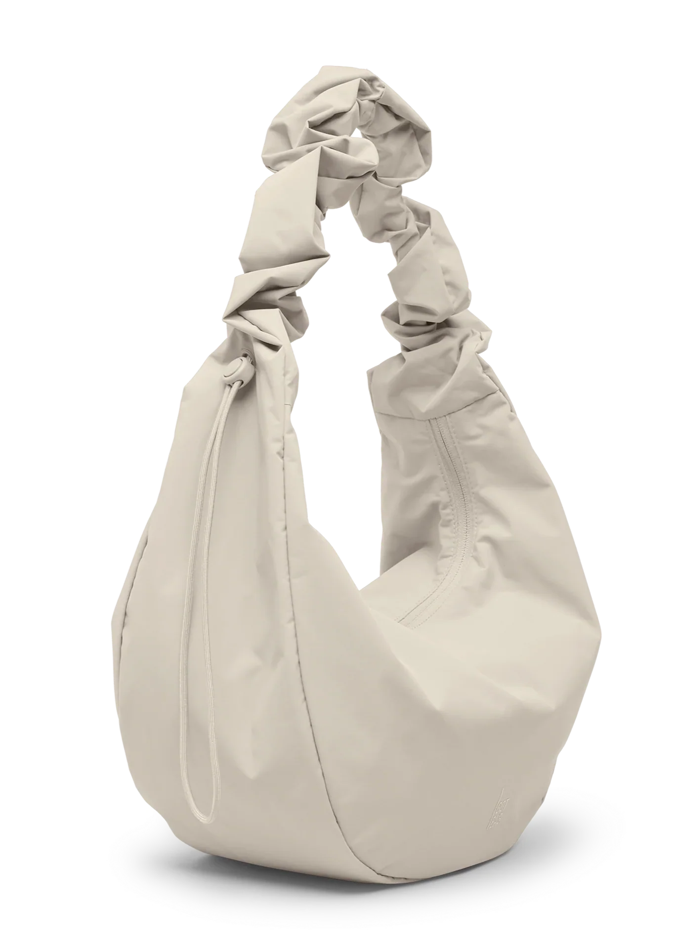 Sac bandoulière en matière recyclée | gris clair "MOON BAG RUFFLE soft shell gris"