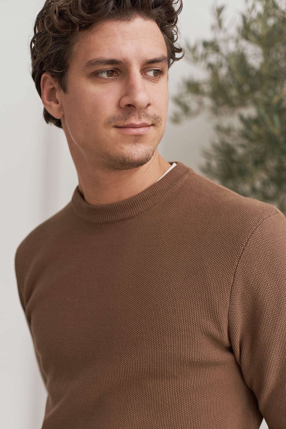 Pull en coton bio | camel "morten jumper - eco knotted camel"