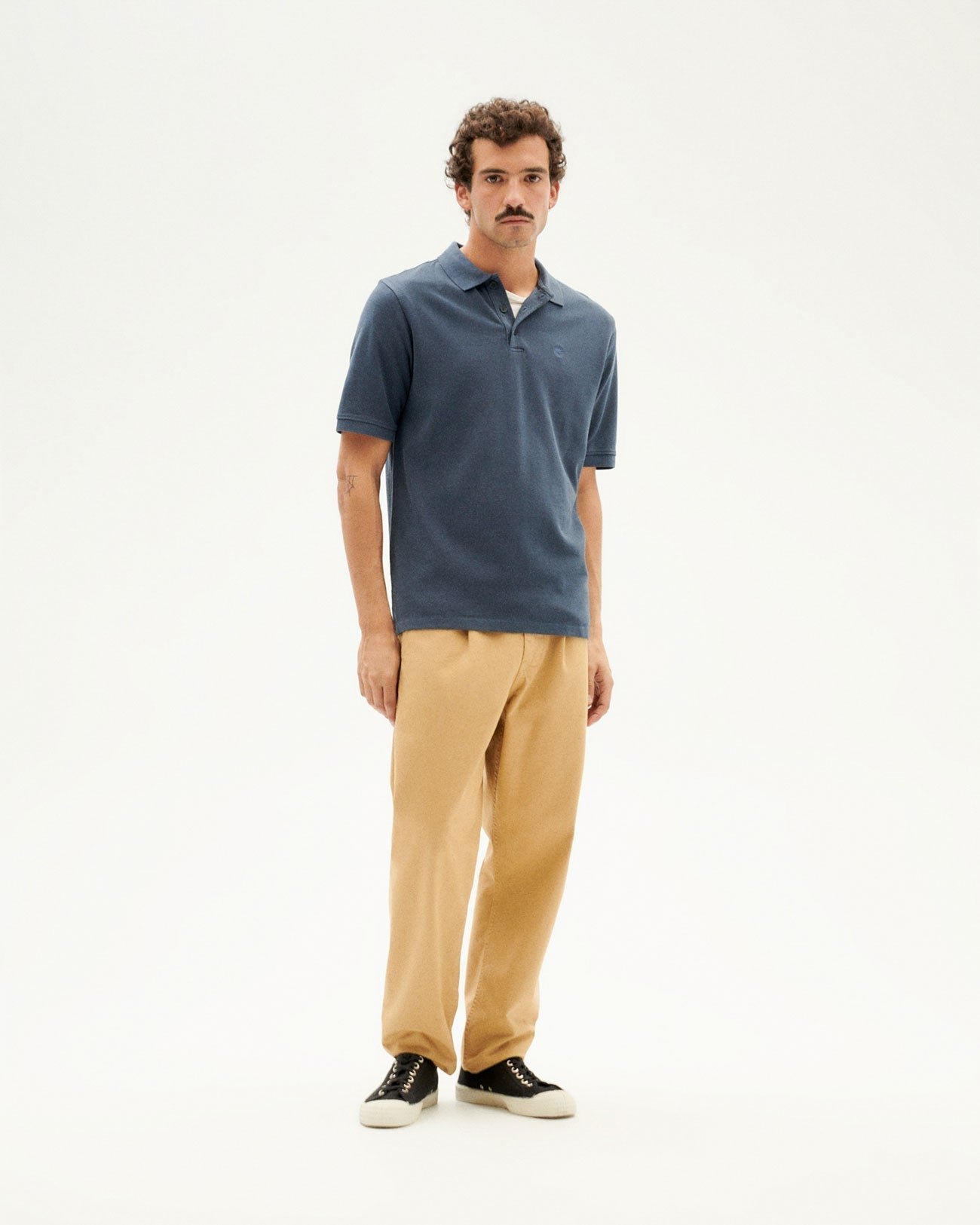 Polo manches courtes en coton bio | marine "navy sun polo"