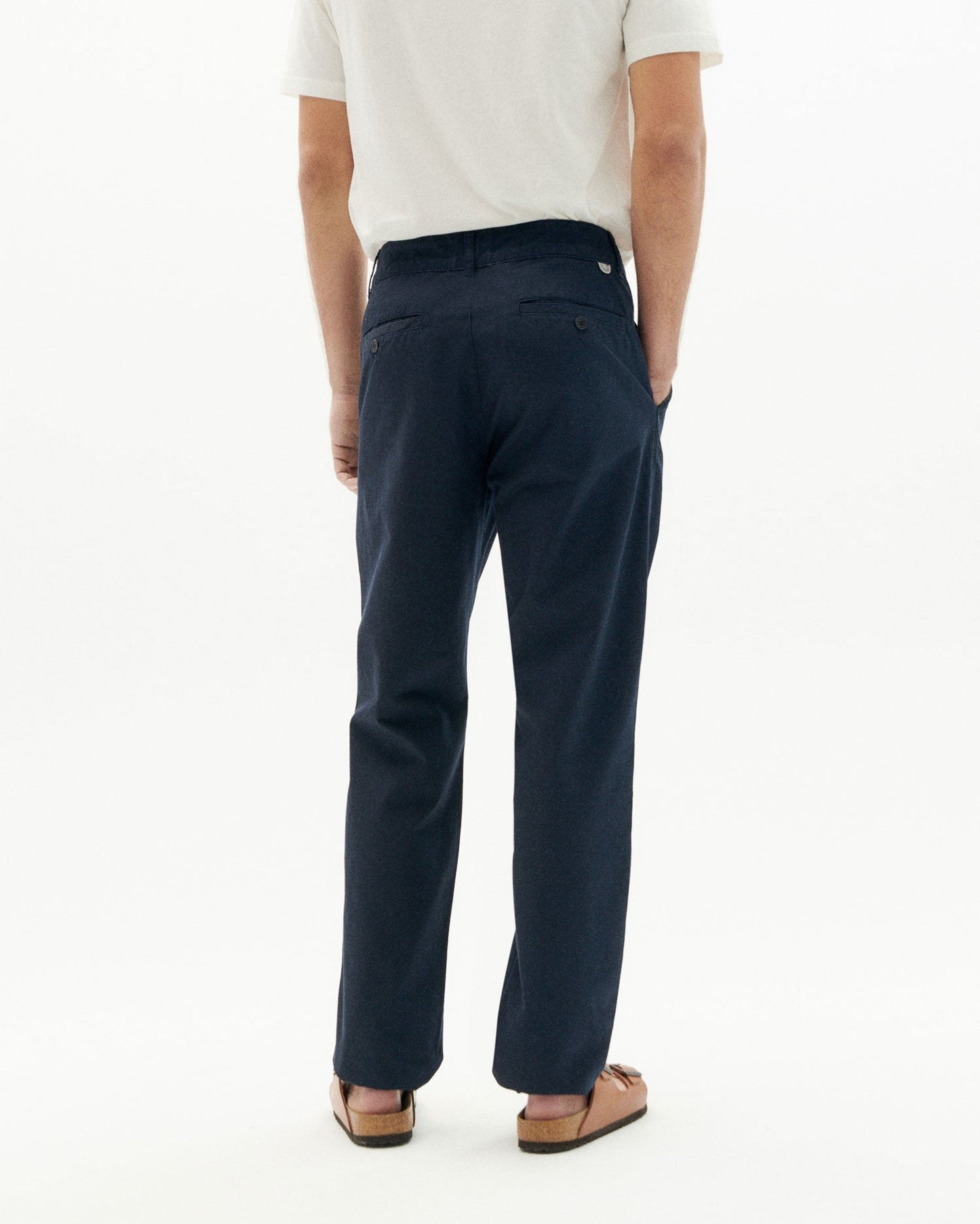 Chino droit en coton bio | marine "navy chino pants"