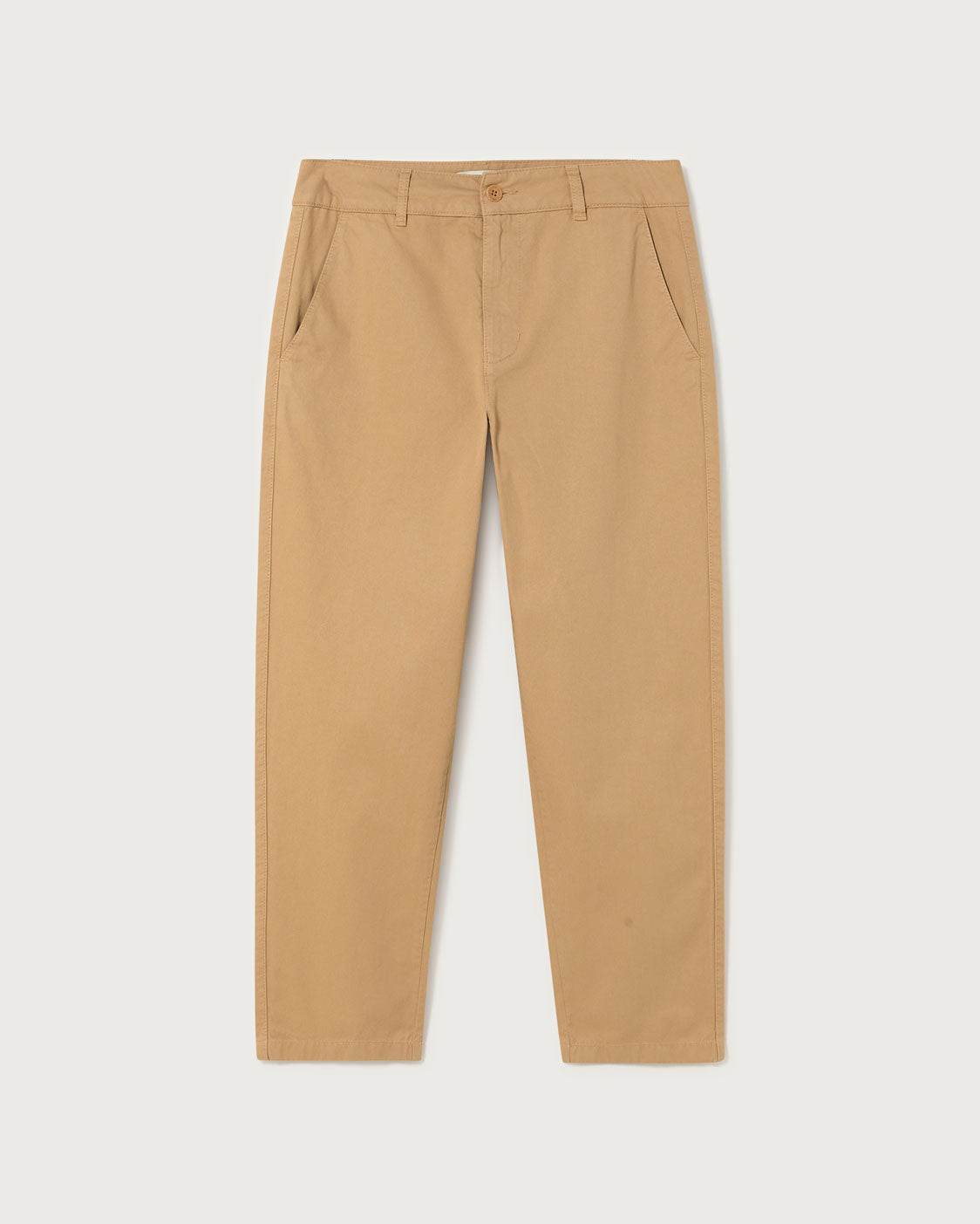 Chino en coton bio | beige "camel chino pants"