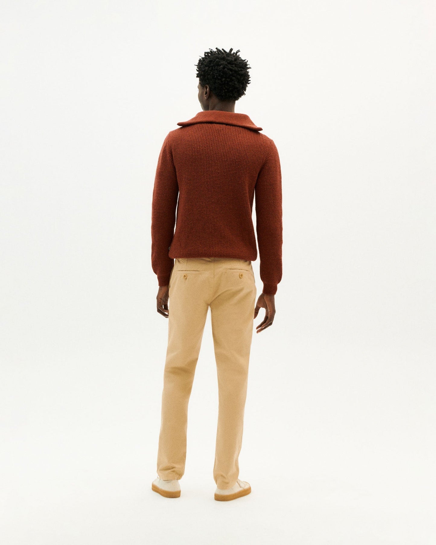 Chino en coton bio | beige "camel chino pants"