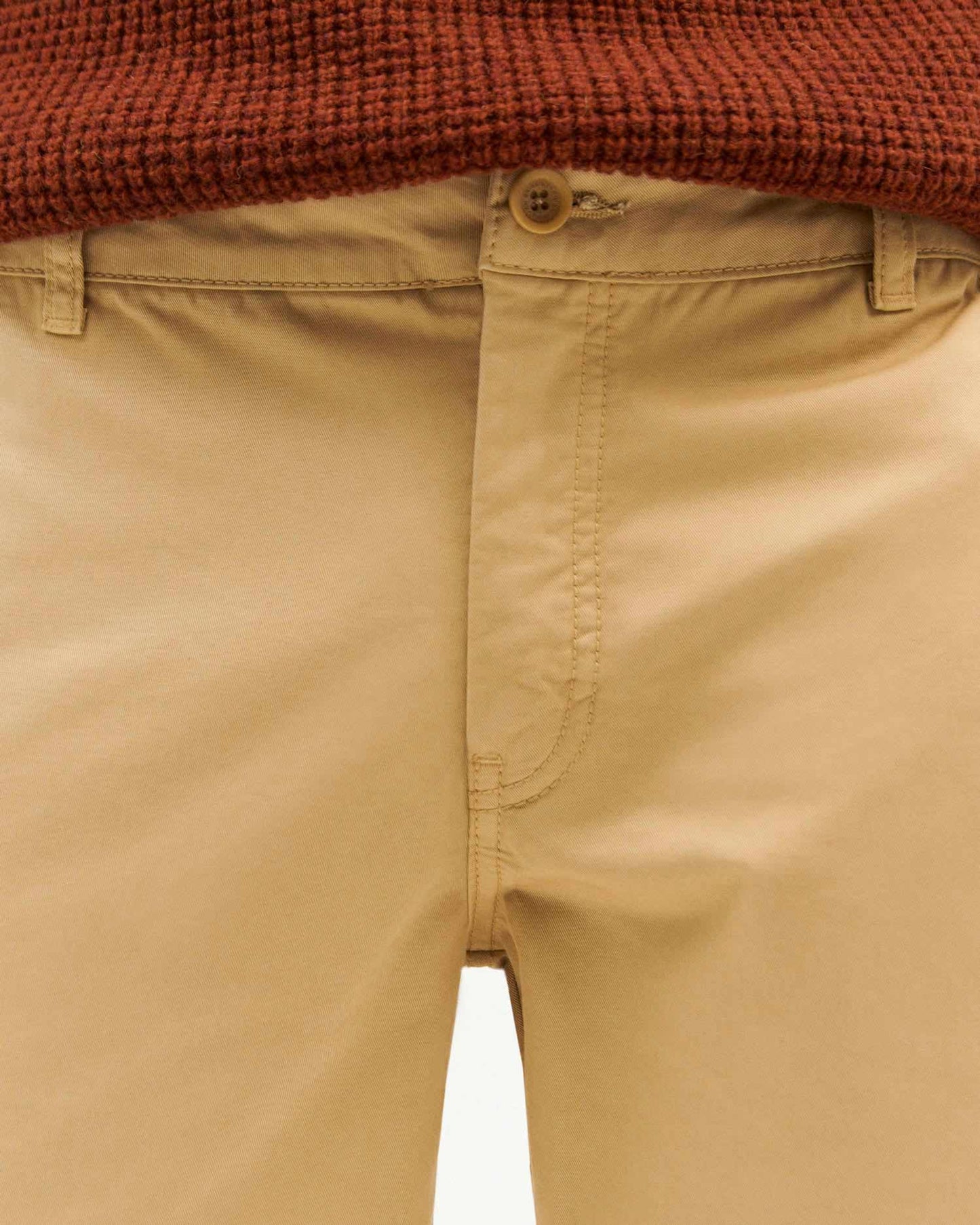 Chino en coton bio | beige "camel chino pants"