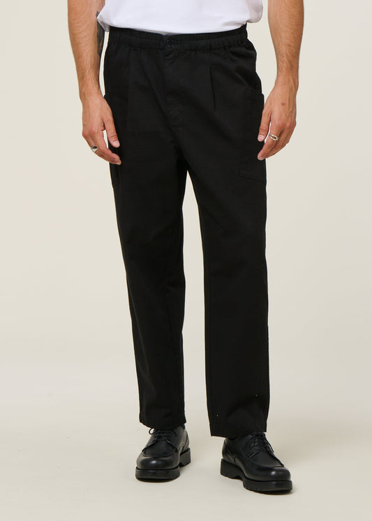 Pantalon large cargo en coton bio | Noir "black max pants"