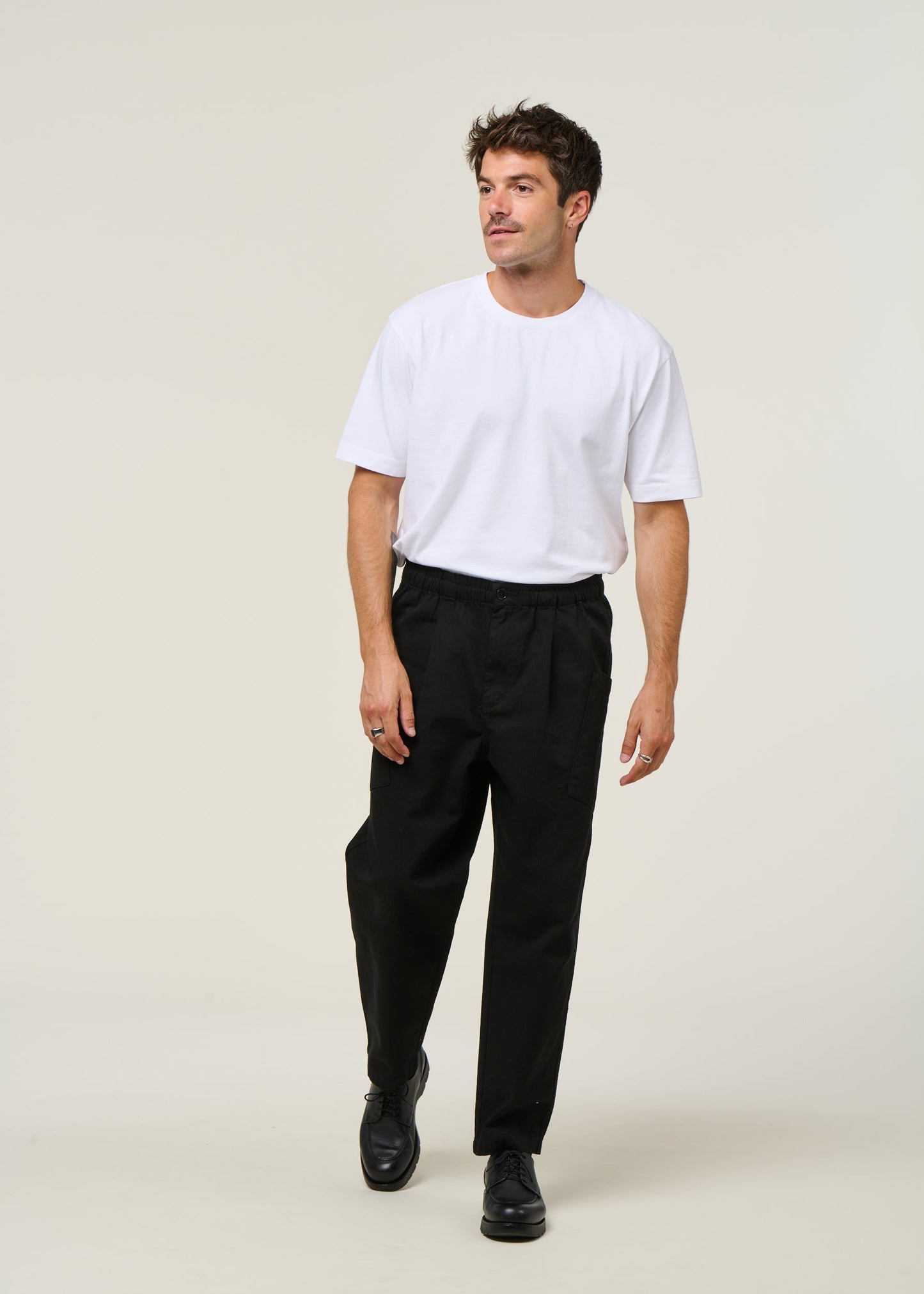 Pantalon large cargo en coton bio | Noir "black max pants"