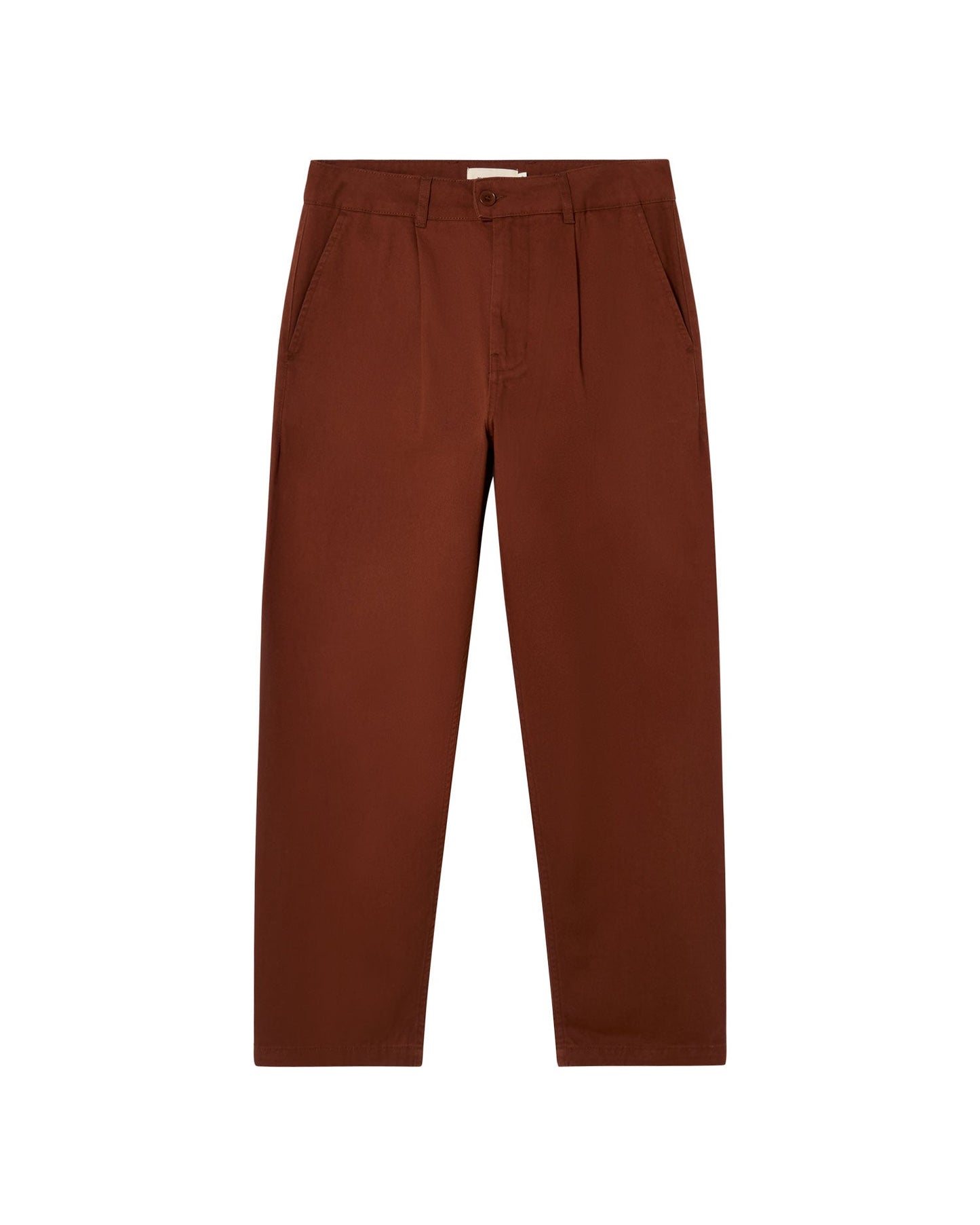 Pantalon fuselé en coton bio | marron "toasted wotan pants brown"