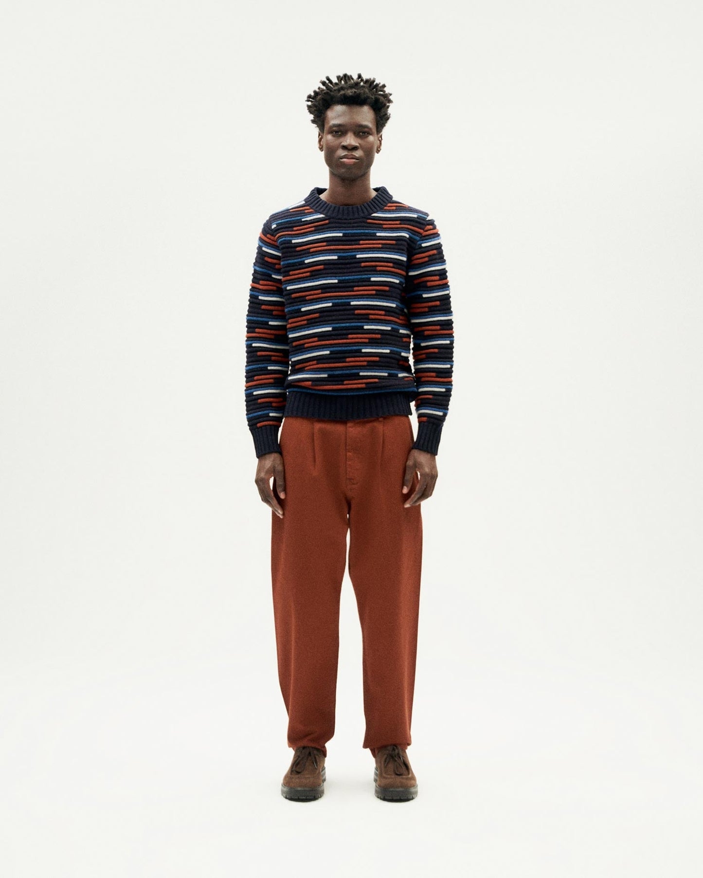Pantalon fuselé en coton bio | marron "toasted wotan pants brown"