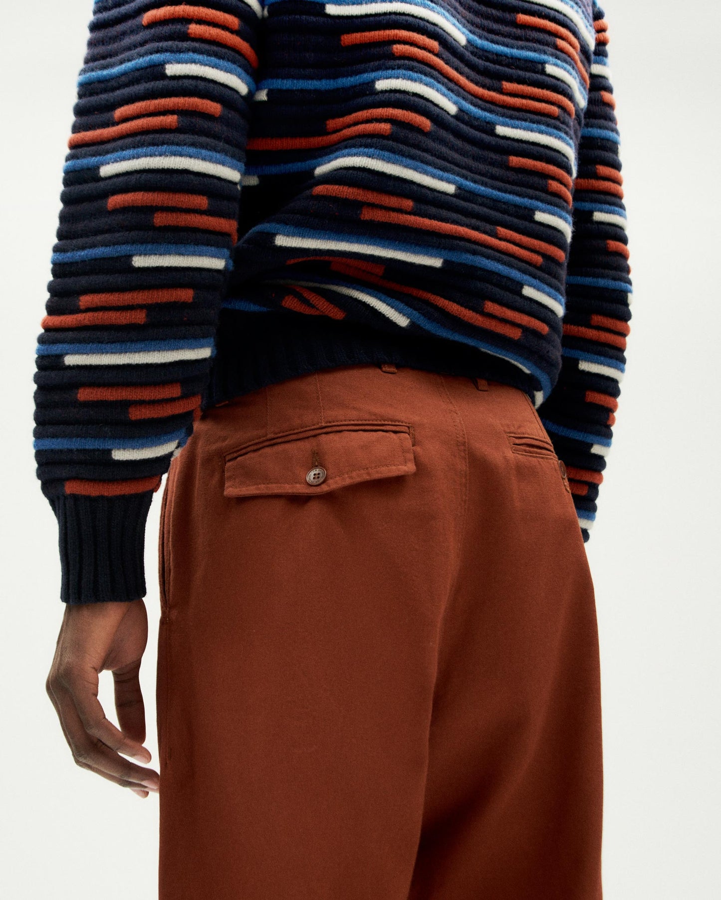 Pantalon fuselé en coton bio | marron "toasted wotan pants brown"