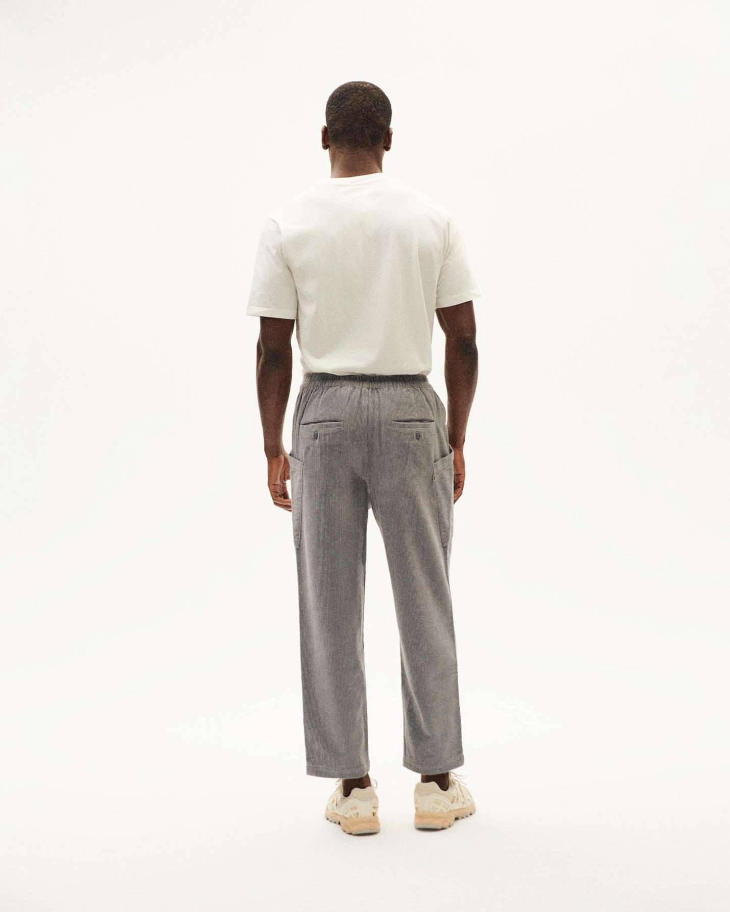Pantalon ample en coton bio | gris "river corduroy max pants - grey"