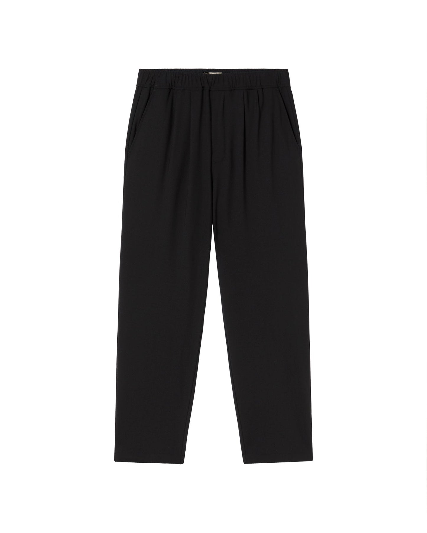 Pantalon droit en laine | noir "black damien pants"