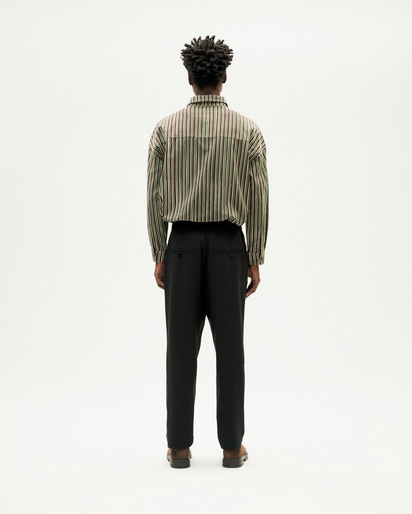 Pantalon droit en laine | noir "black damien pants"