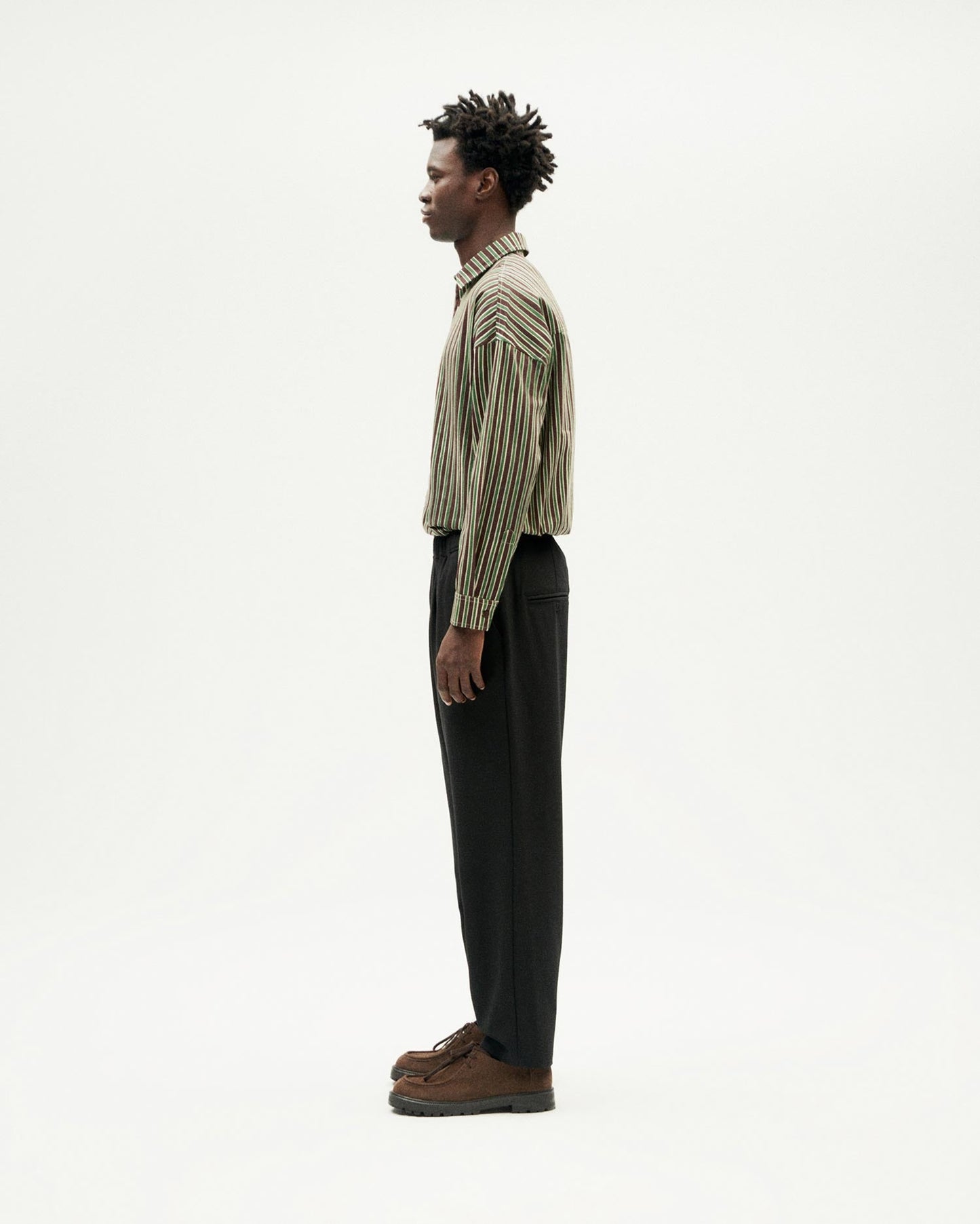 Pantalon droit en laine | noir "black damien pants"