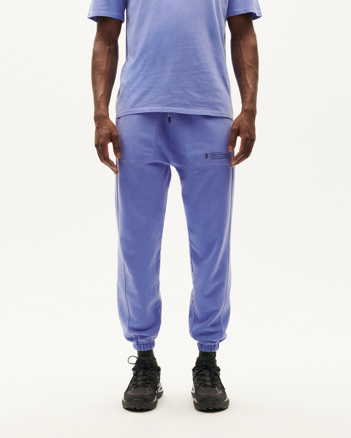 Jogging en coton bio | bleu "indigofera ftp alexander pants blue"