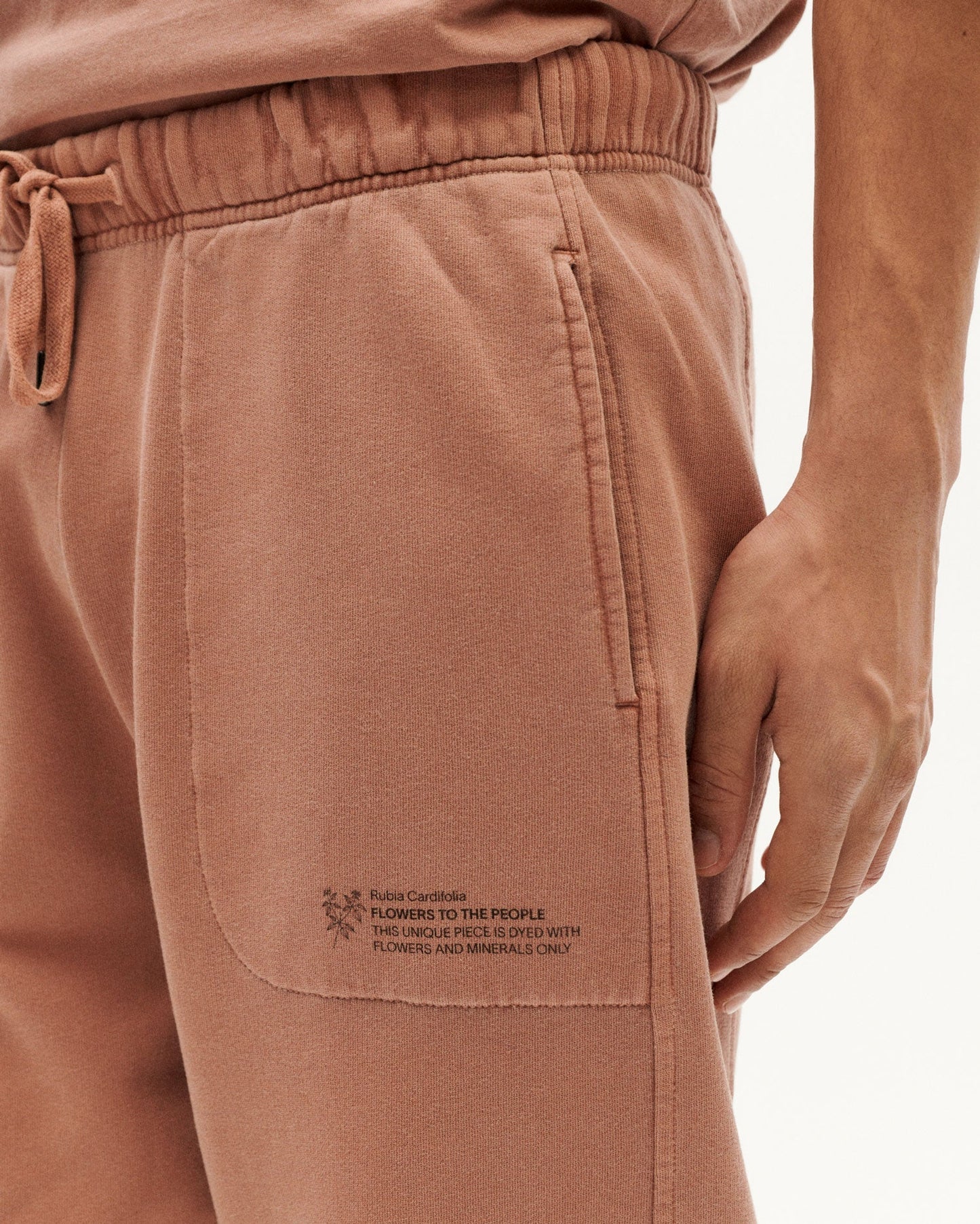 Jogging en coton bio | rose "rubia cardifolia ftp alexander pants red"