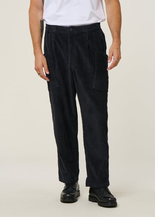 Pantalon large en velours côtelé | bleu "corduroy max pants - blue"