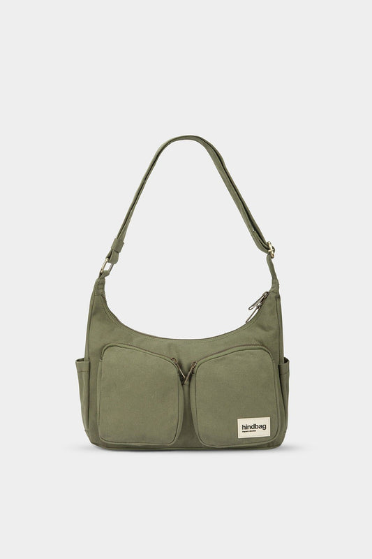 Sac multipocket en coton bio | olive "emile olive" - olive | Olive
