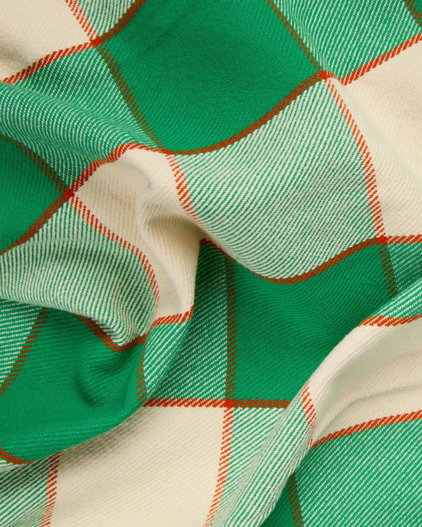 Surchemise en coton bio | carreaux vert "green heavy checks lucas overshirt"