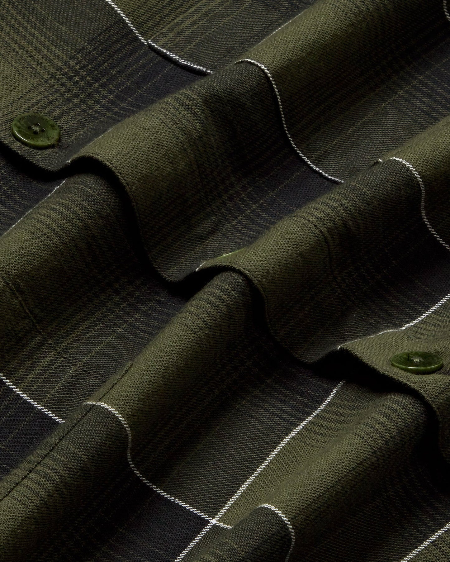 Chemise en coton biologique | multicolore "olive black checks hans shirt - multicolor"