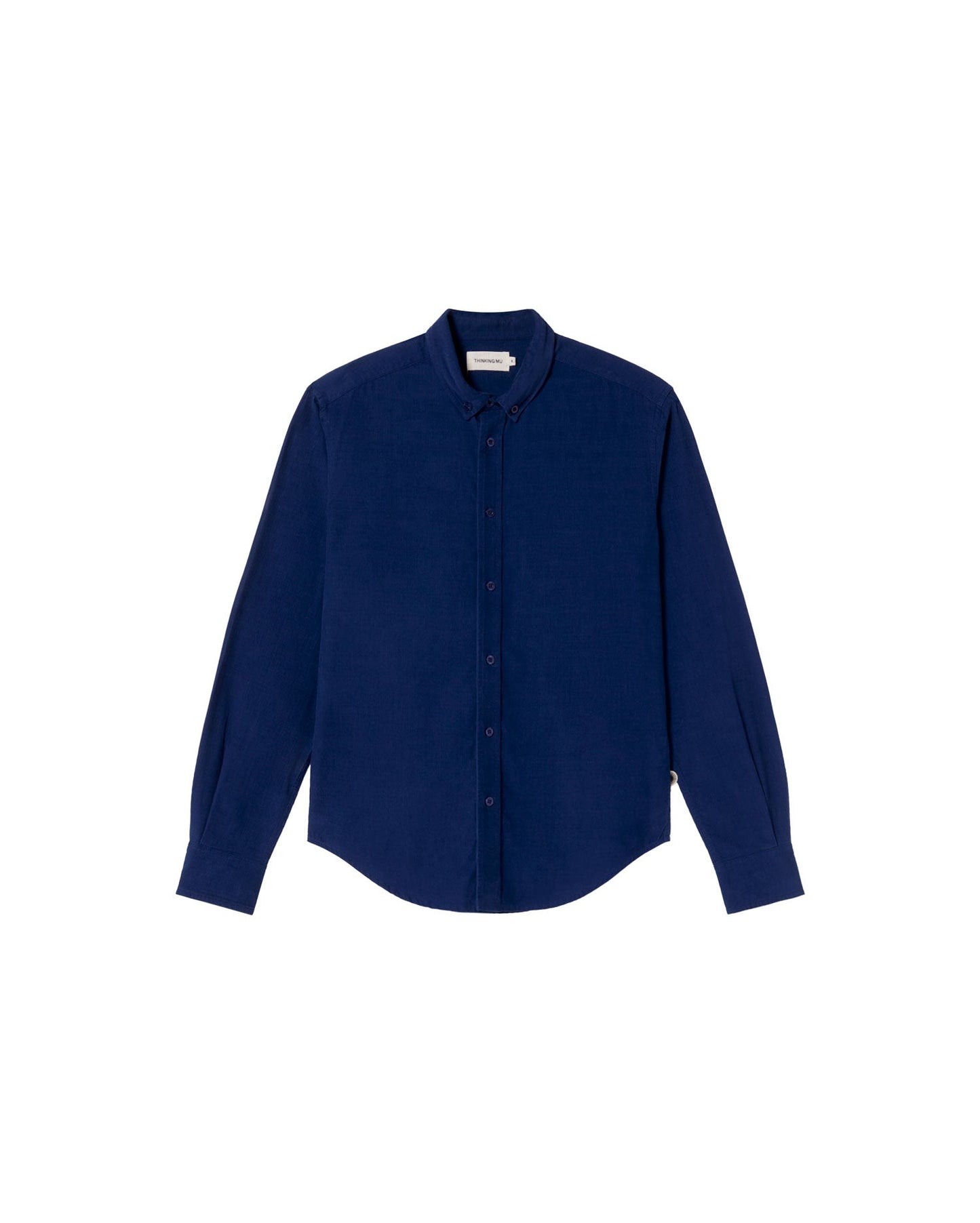 Chemise en coton bio | bleu "deep blue microcorduroy ant shirt"