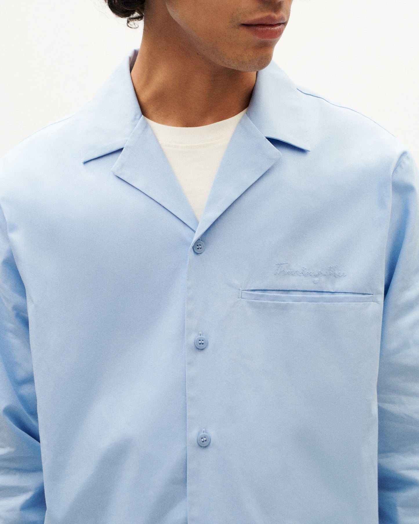 Chemise en coton bio | bleu 'sky nascar shirt blue'