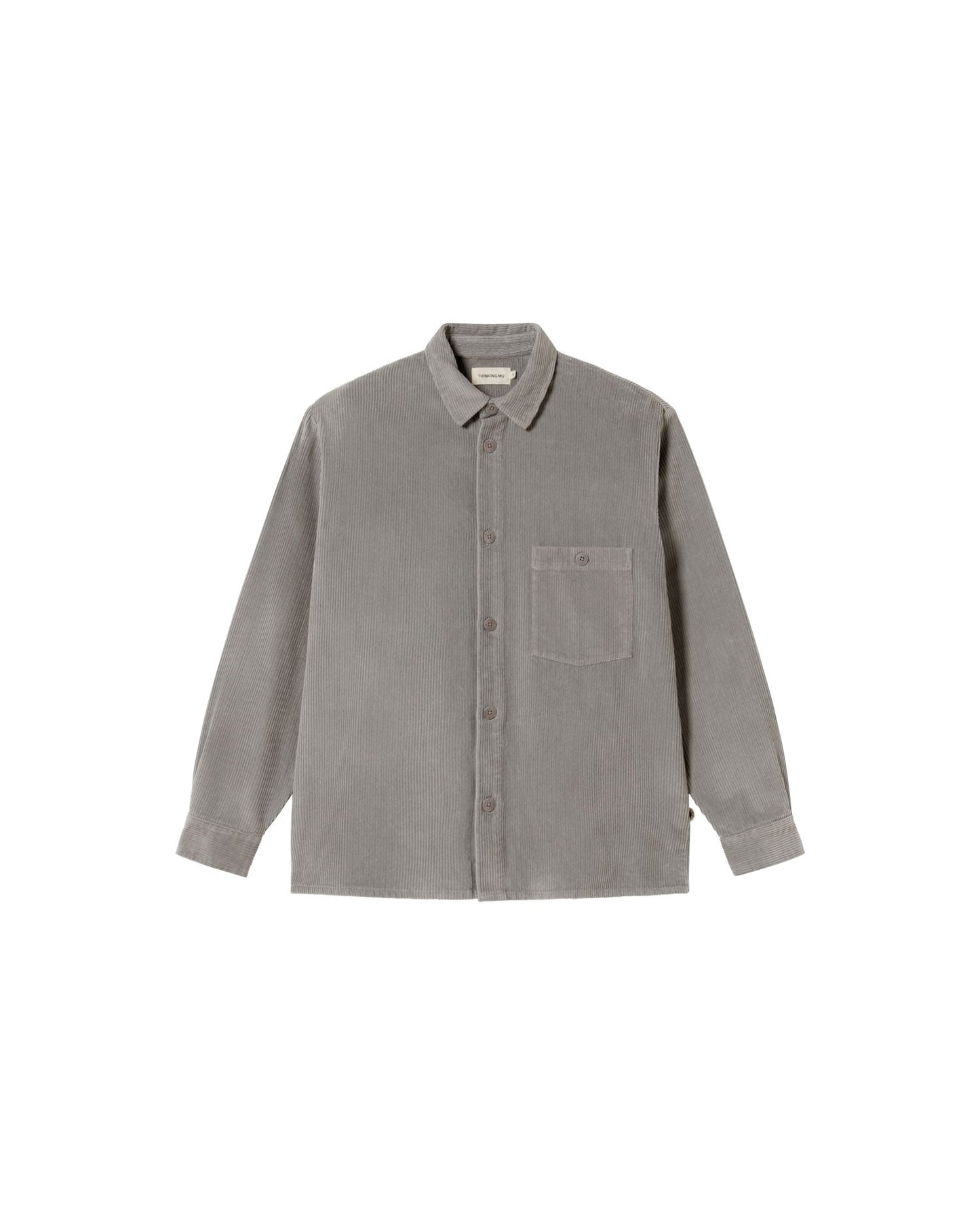 Chemise velours en coton bio | gris "river corduroy theo overshirt"