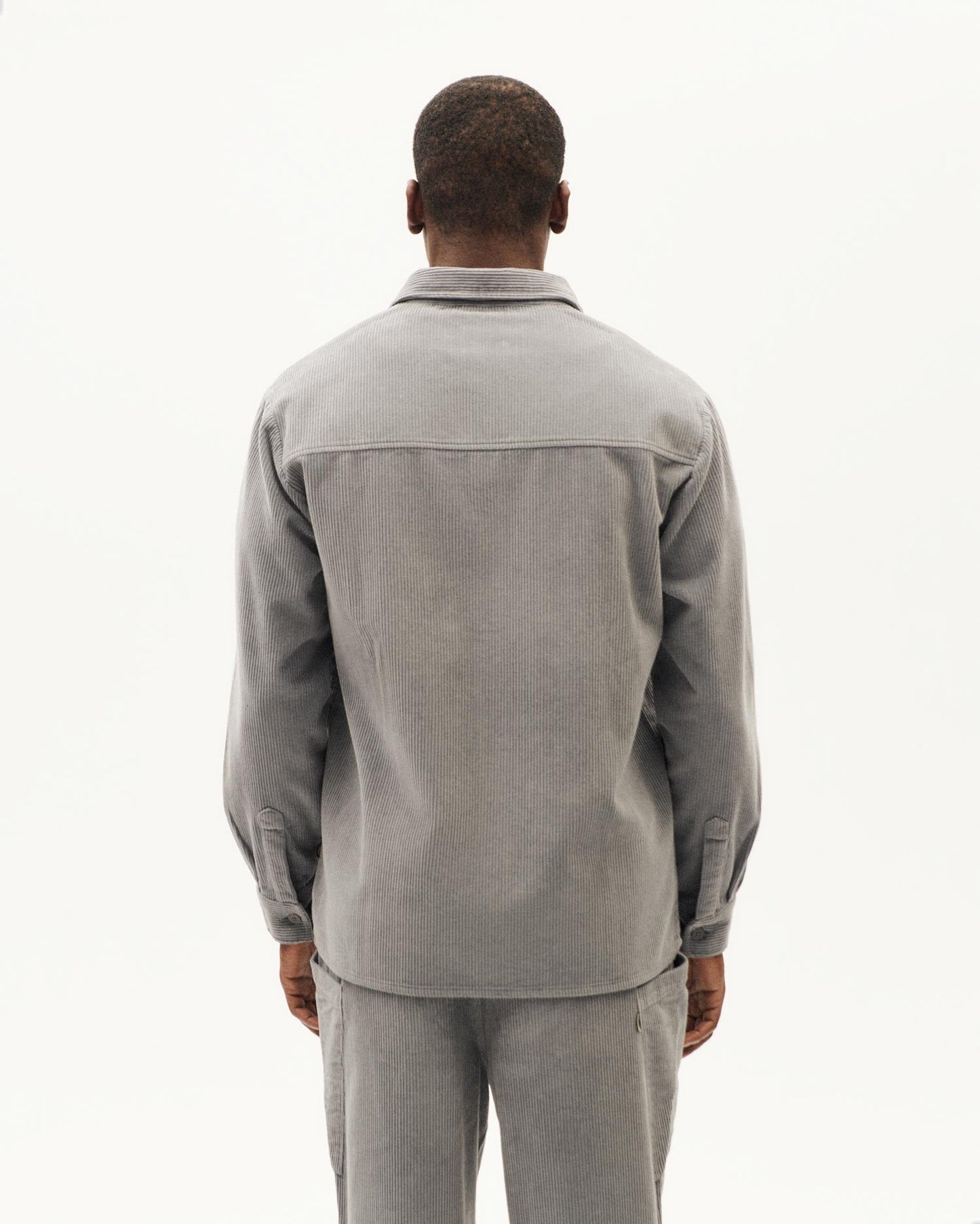 Chemise velours en coton bio | gris "river corduroy theo overshirt"
