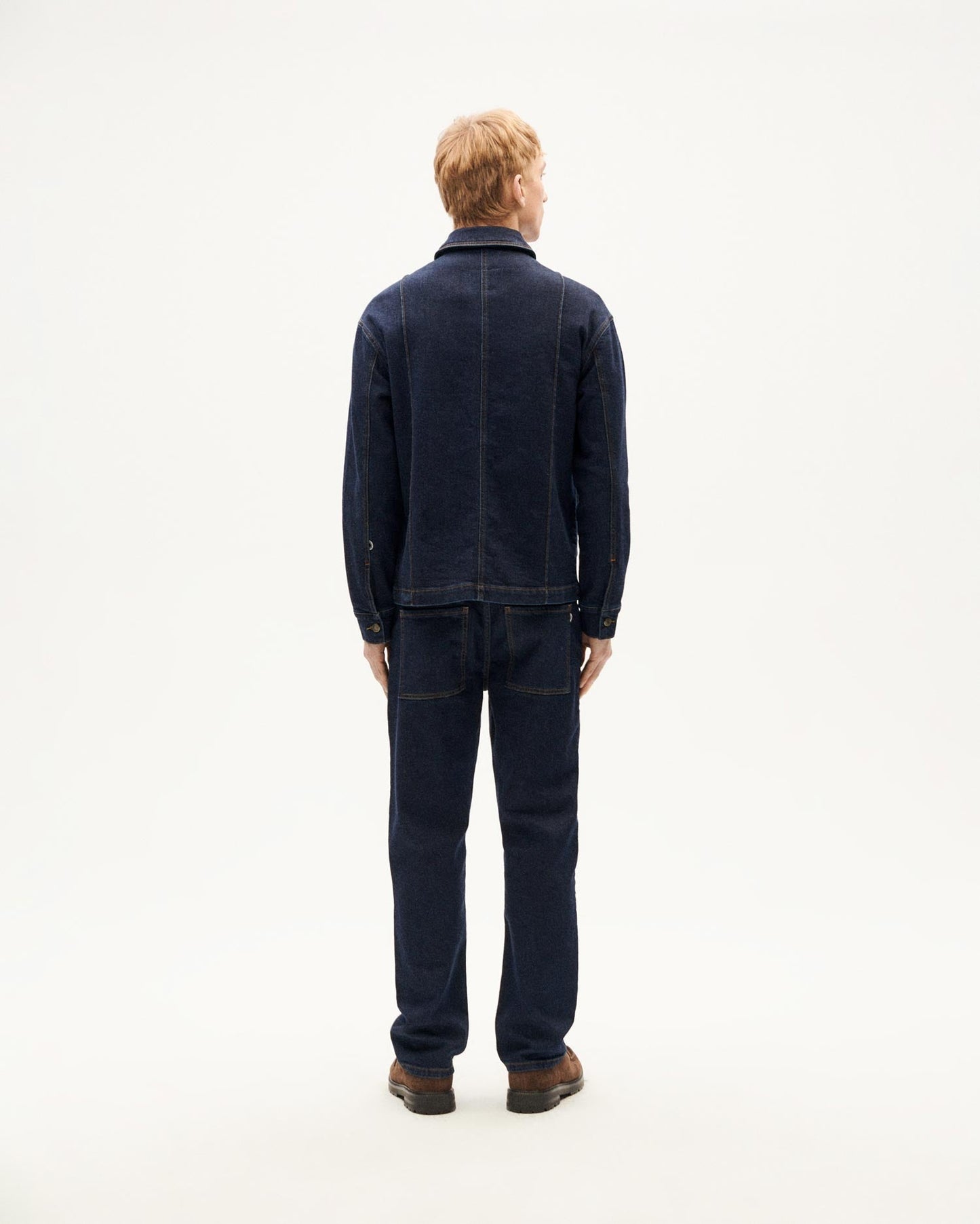 Veste en denim de coton bio | bleu "dark clean denim gus jacket"