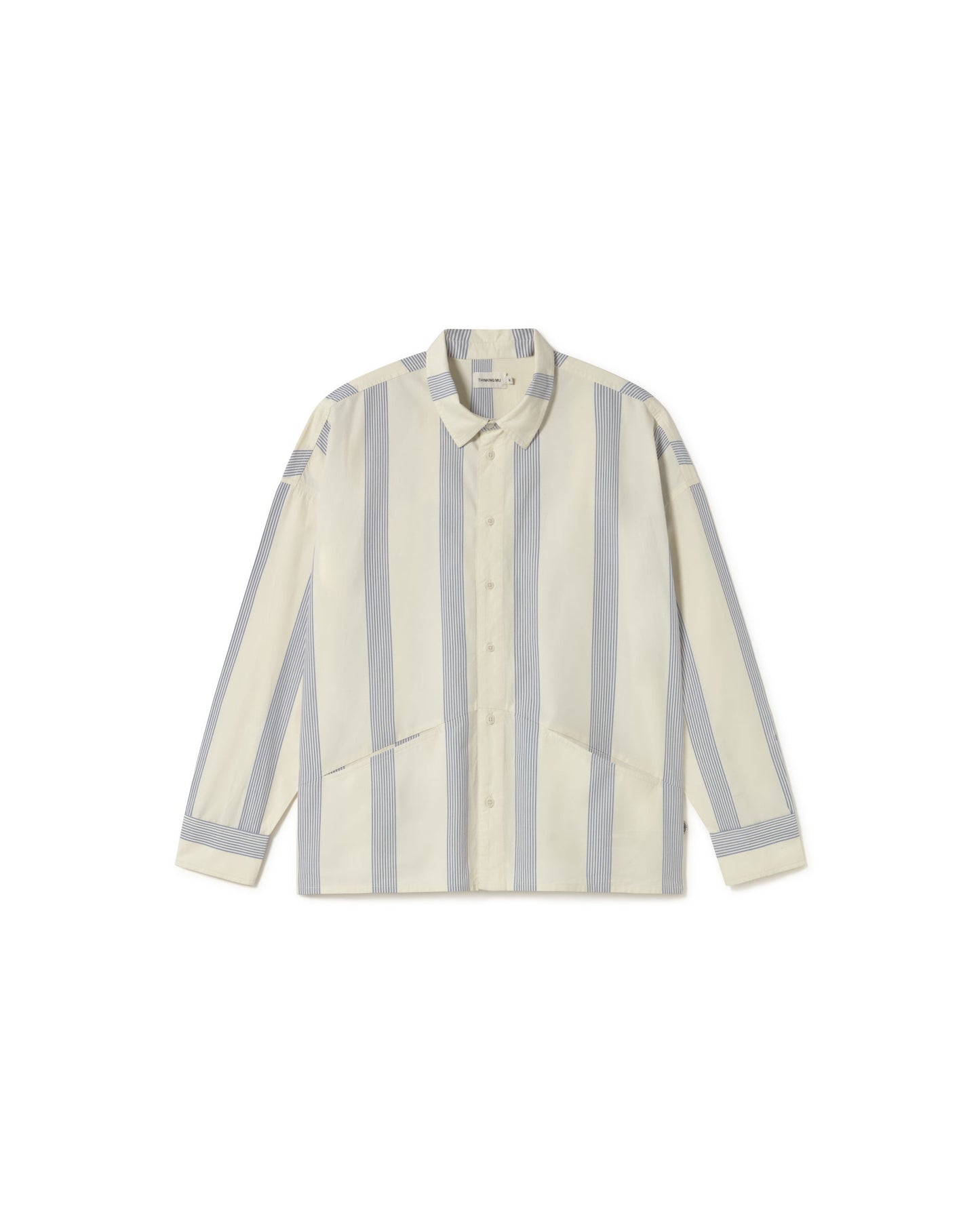 Chemise en coton biologique | beige "Persian stripes jim shirt - ecru"