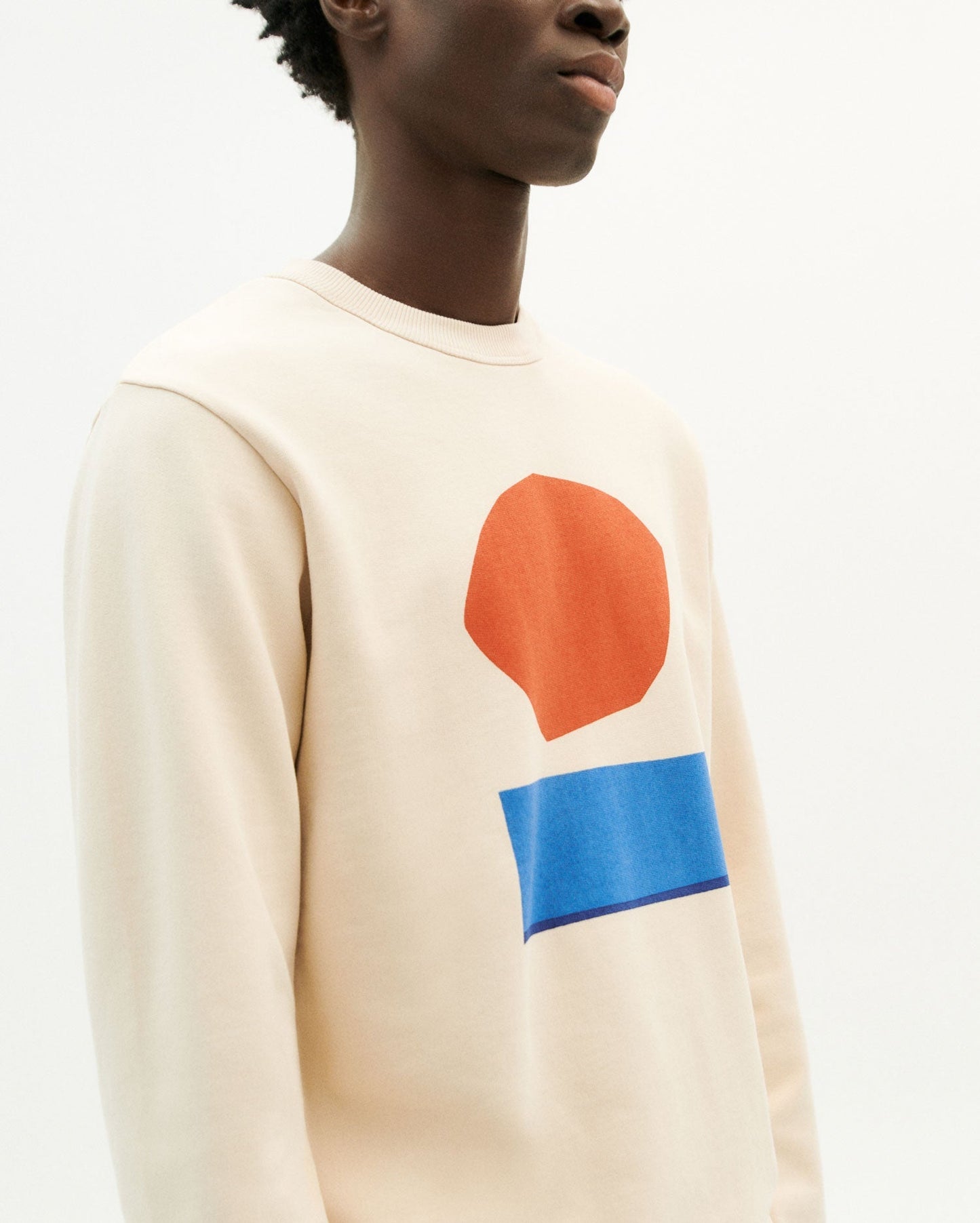 Sweat écru imprimé en coton bio - atardecer sweatshirt ivory