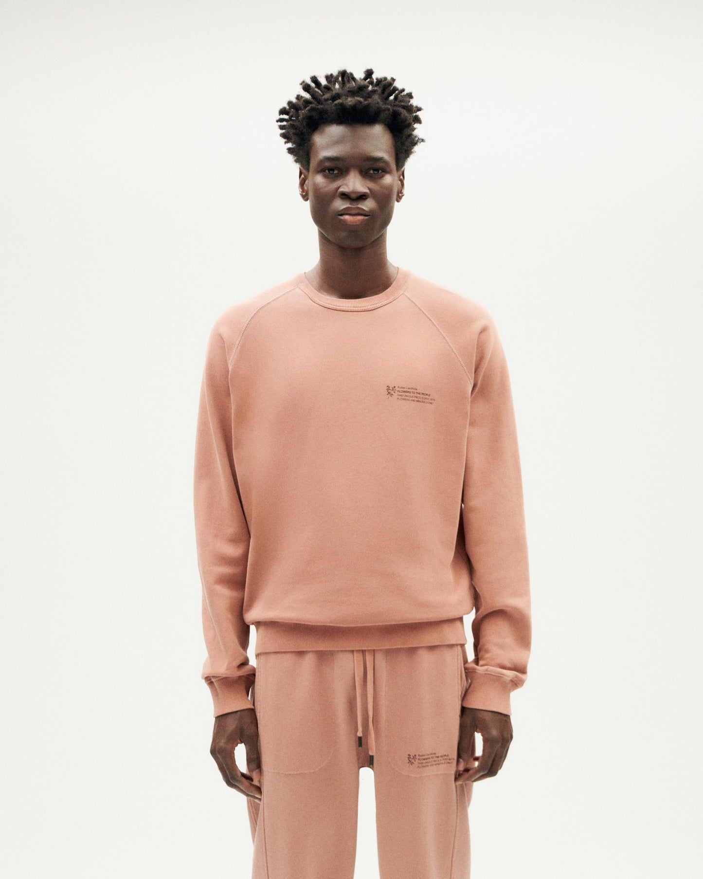 Sweat en coton bio | rose "rubia cardifolia ftp sweatshirt red"
