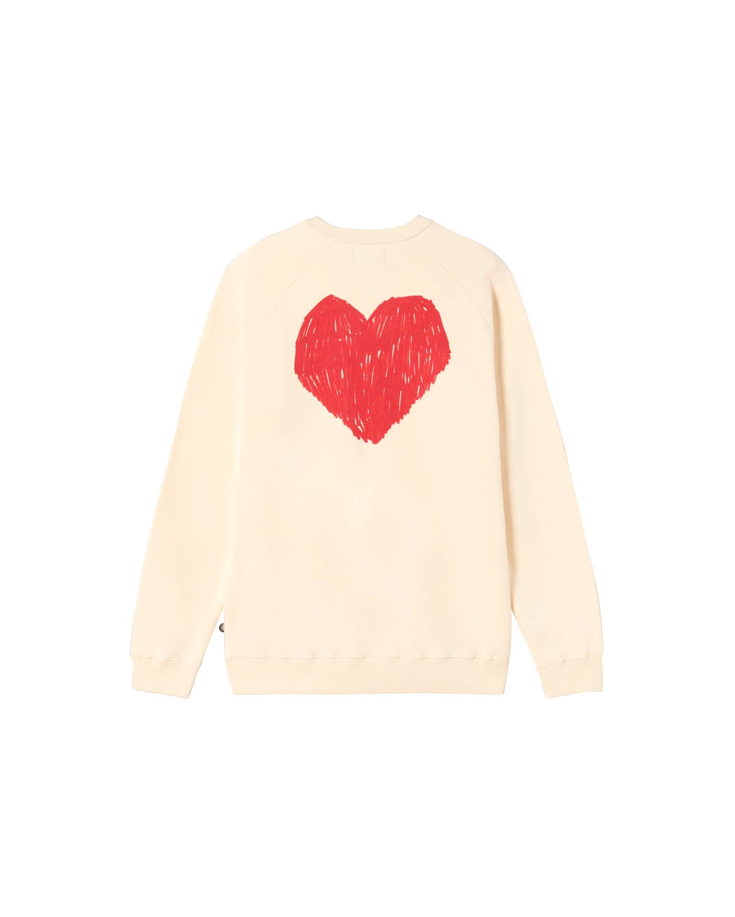 Sweatshirt en coton bio | écru "winter white heart "