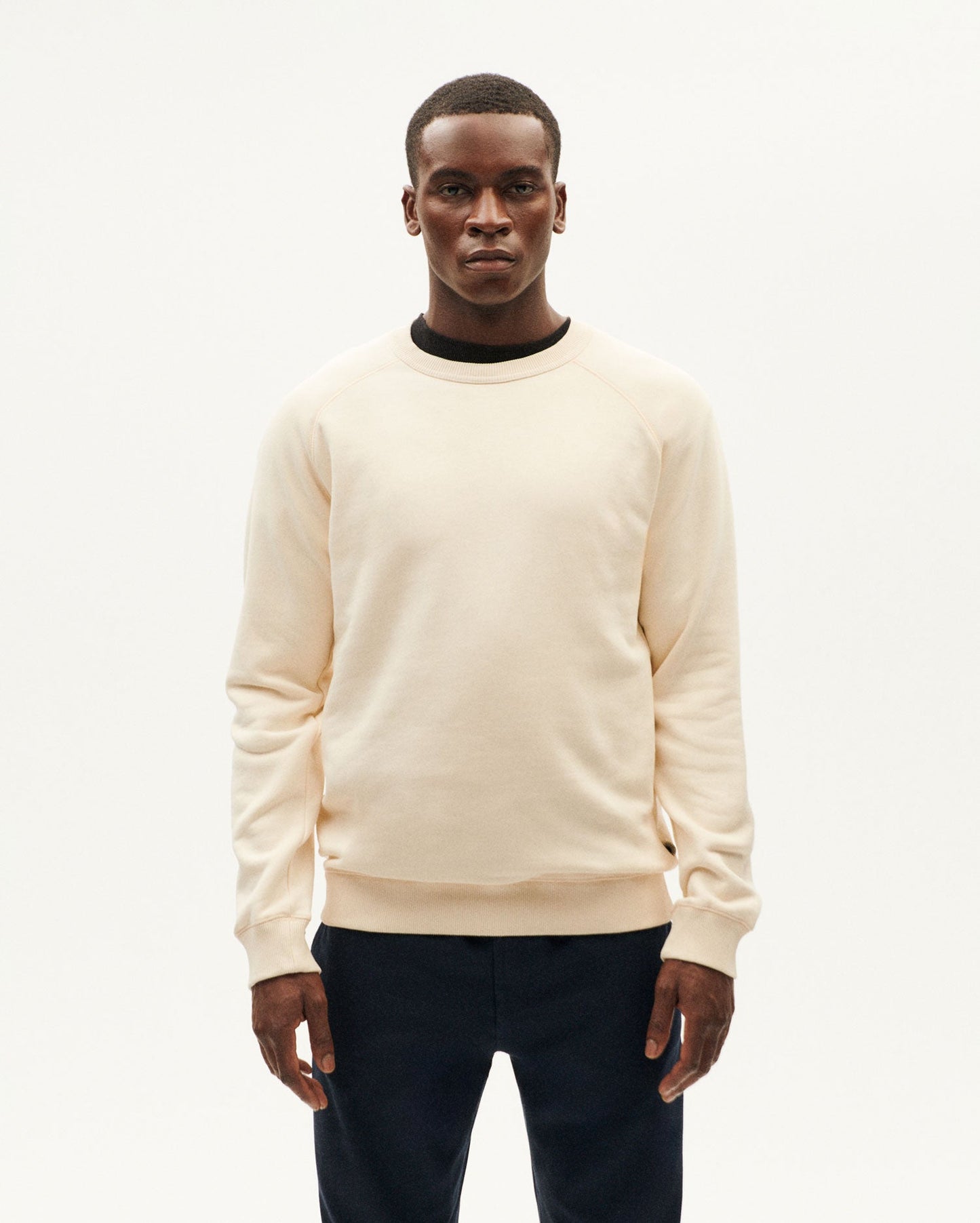 Sweatshirt en coton bio | écru "winter white heart "