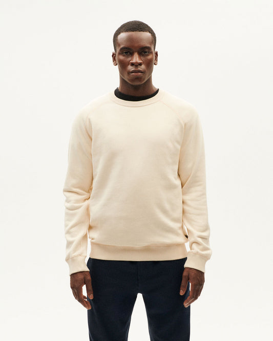 Sweatshirt en coton bio | écru "winter white heart "