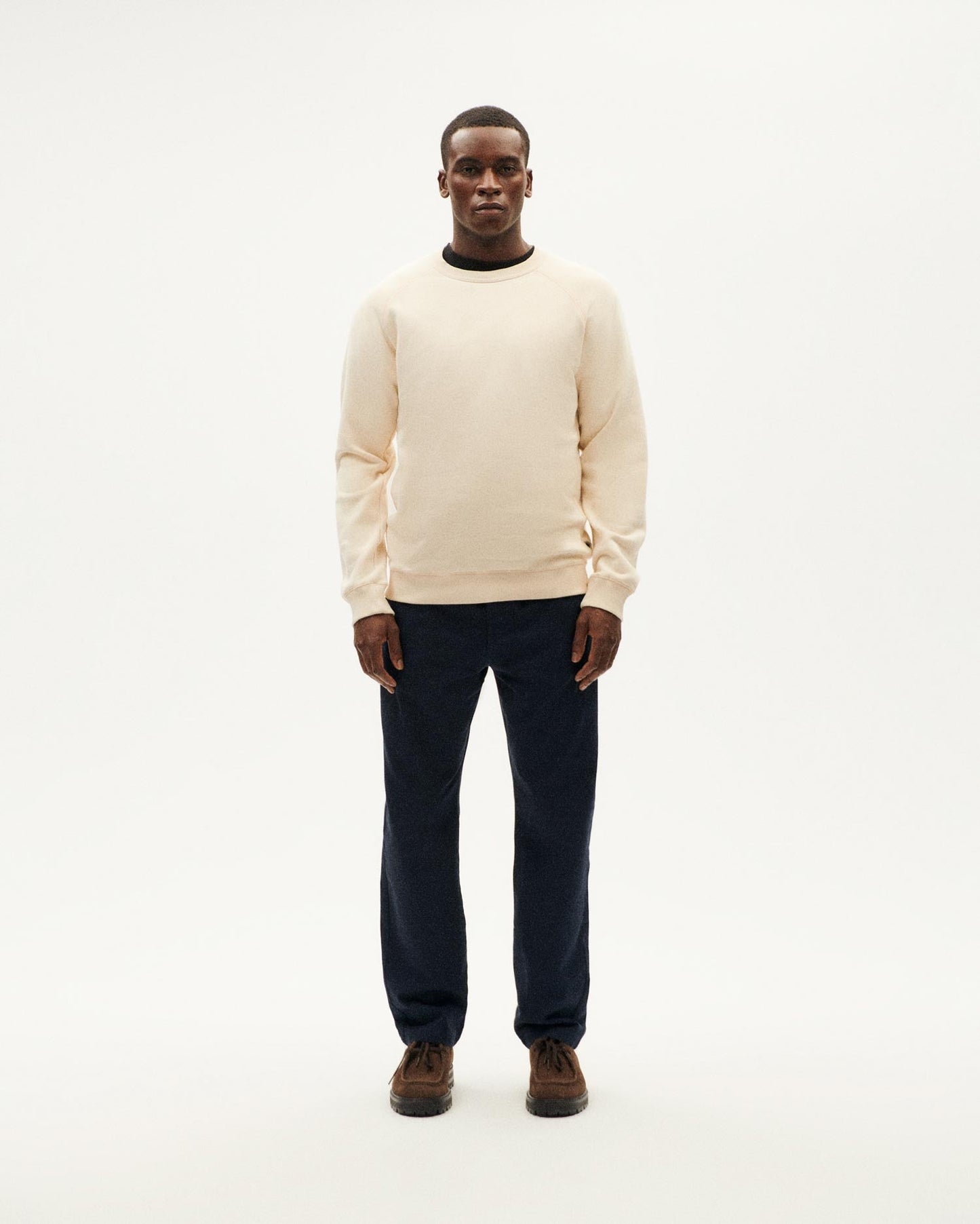 Sweatshirt en coton bio | écru "winter white heart "