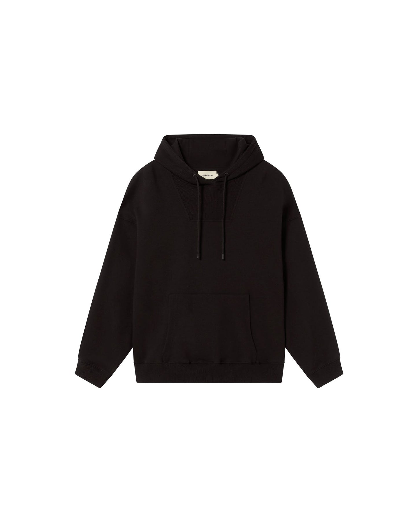 Sweat oversize en coton bio et matière recyclée | noir "black andrea hoodie"