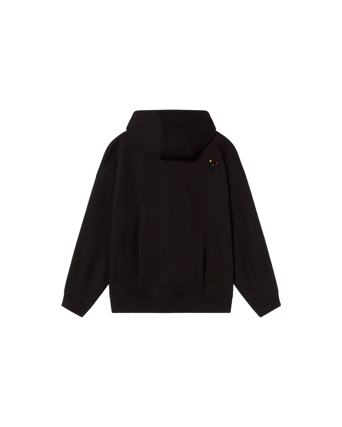 Sweat oversize en coton bio et matière recyclée | noir "black andrea hoodie"