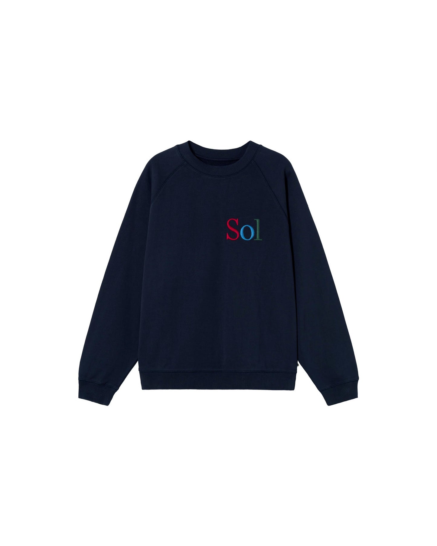 Sweat en coton biologique | bleu "sol type navy pepe sweatshirt - blue"
