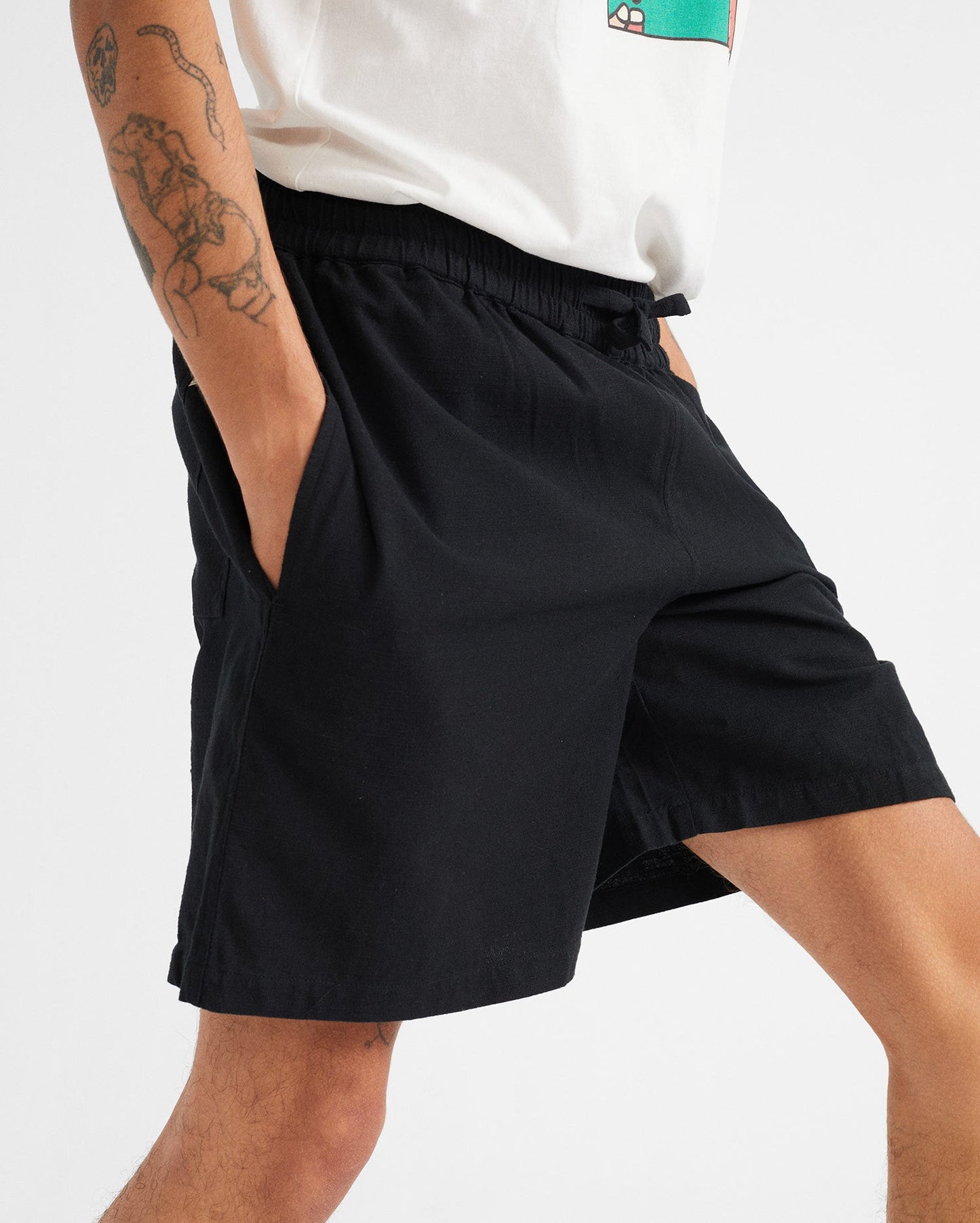 Short noir en coton bio - black henry shorts