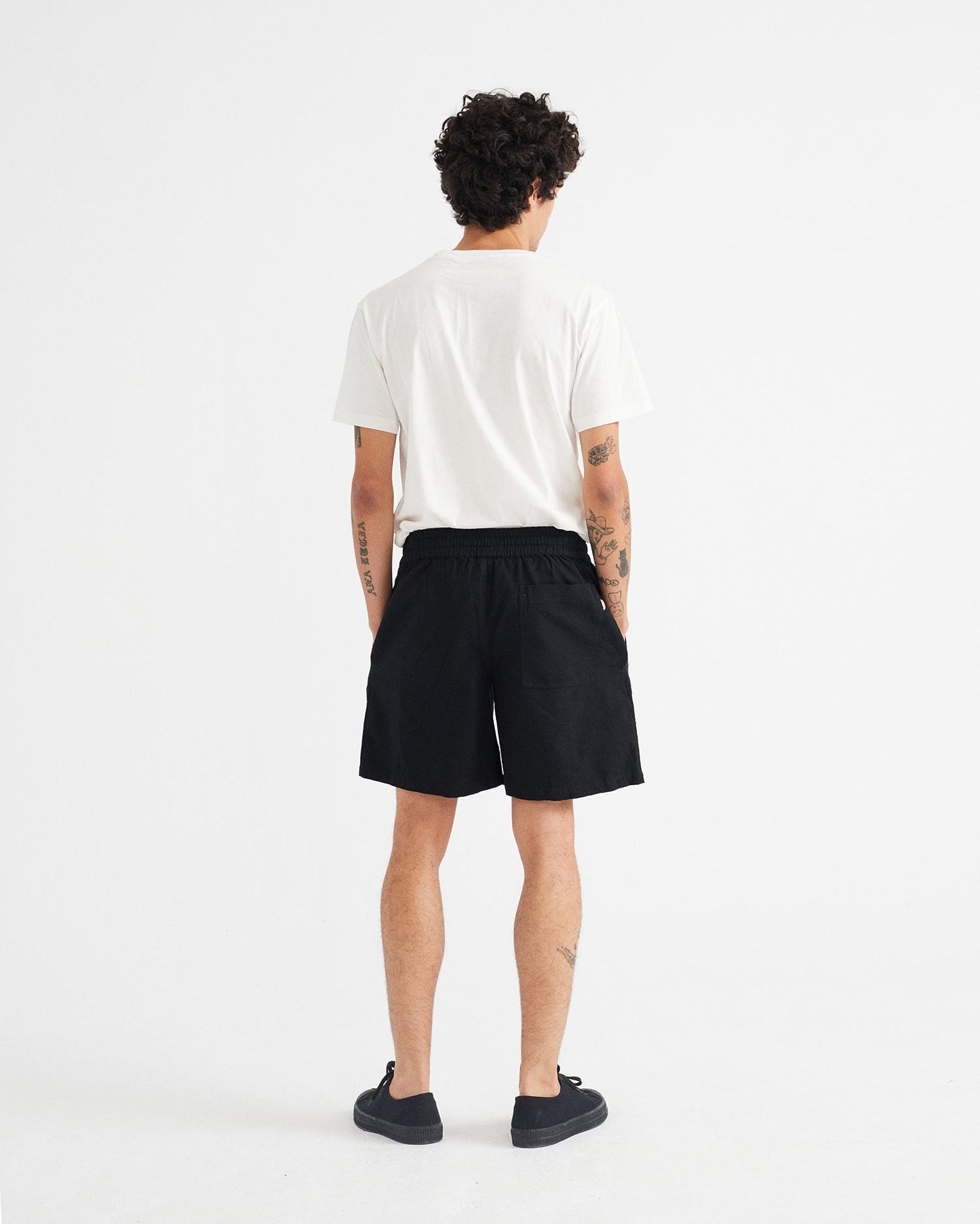Short noir en coton bio - black henry shorts