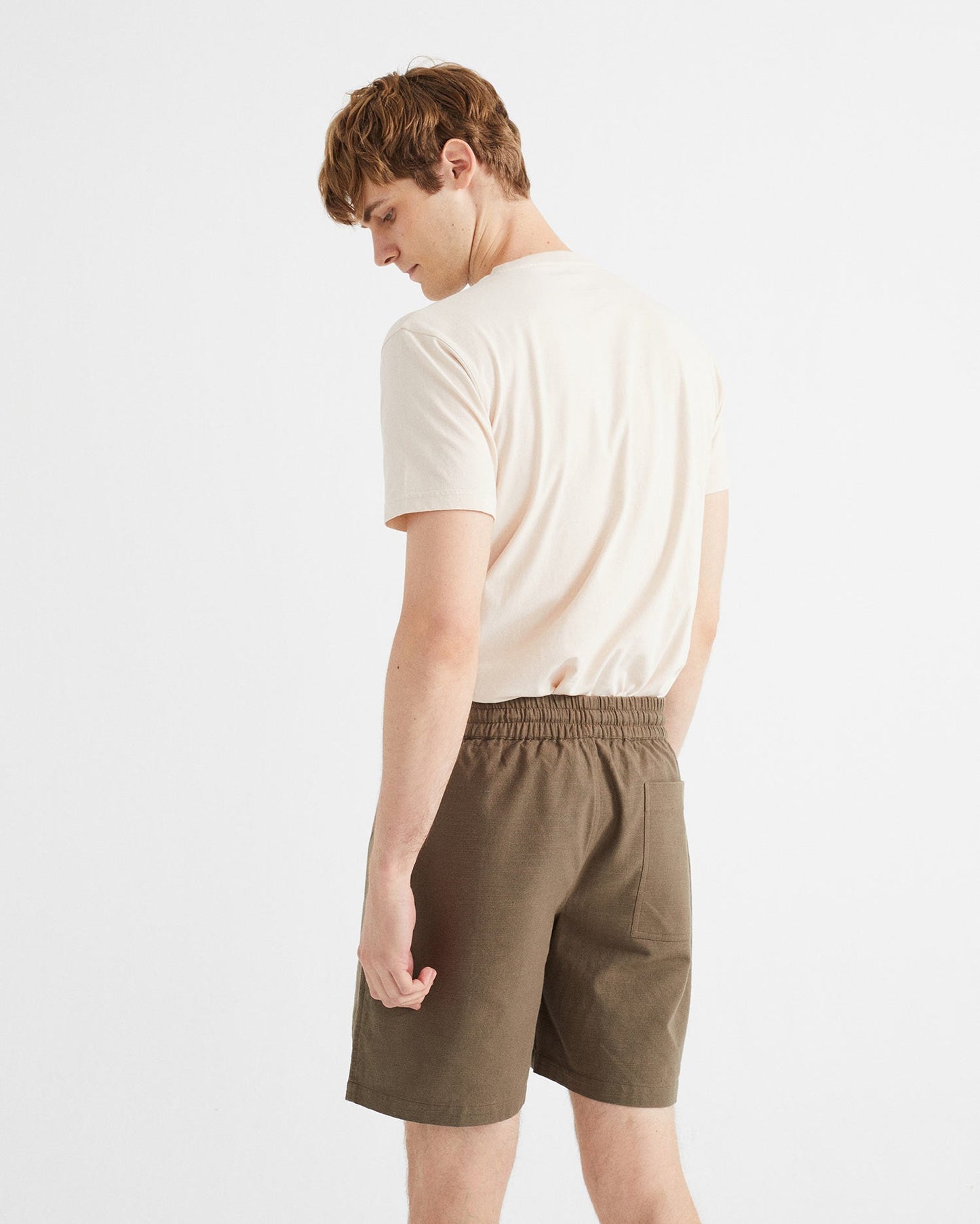 Short olive en coton bio - henry shorts olive green