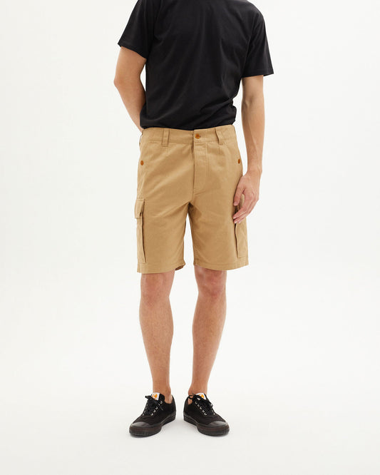 Short cargo camel en coton bio - camel diego pants