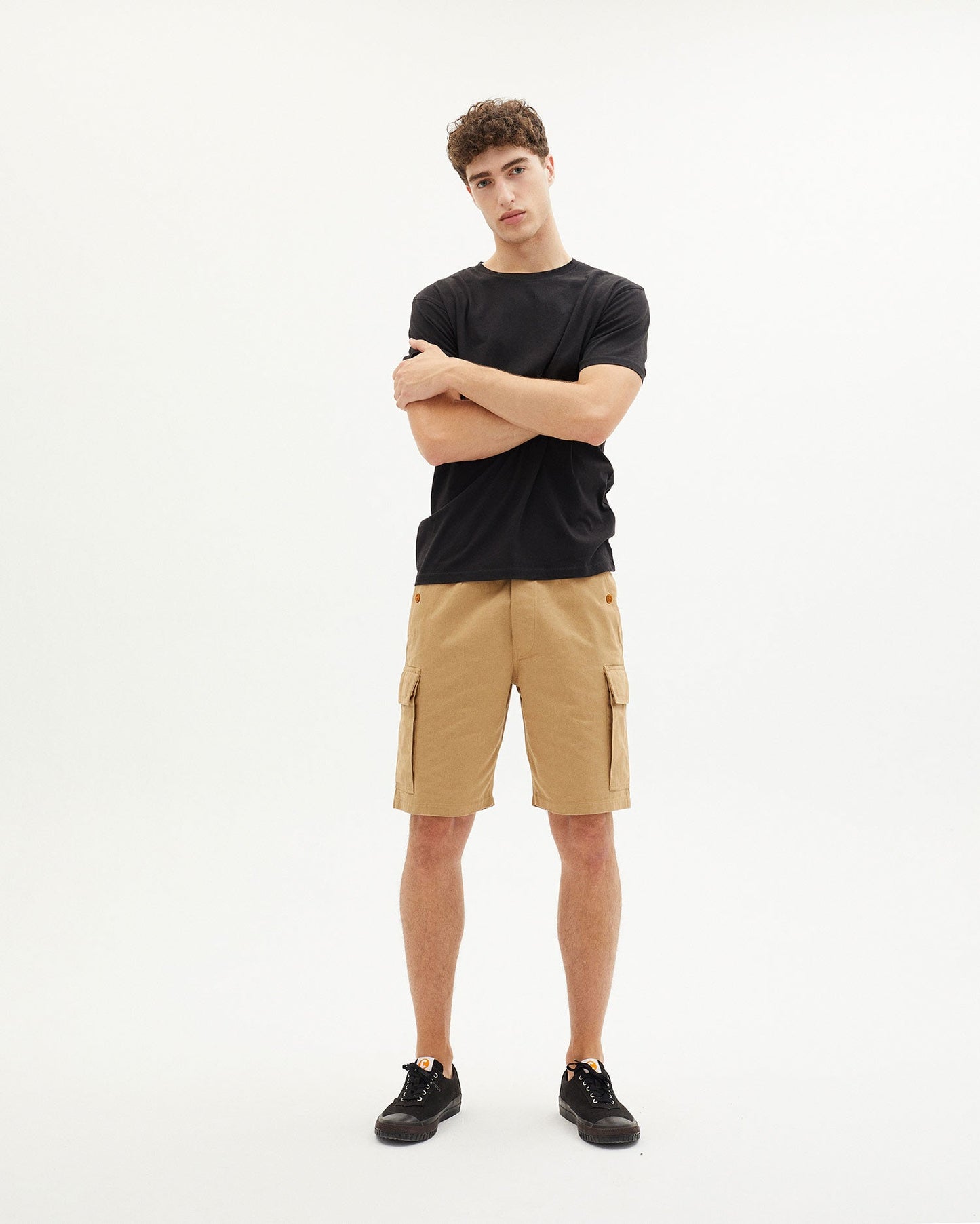Short cargo camel en coton bio - camel diego pants