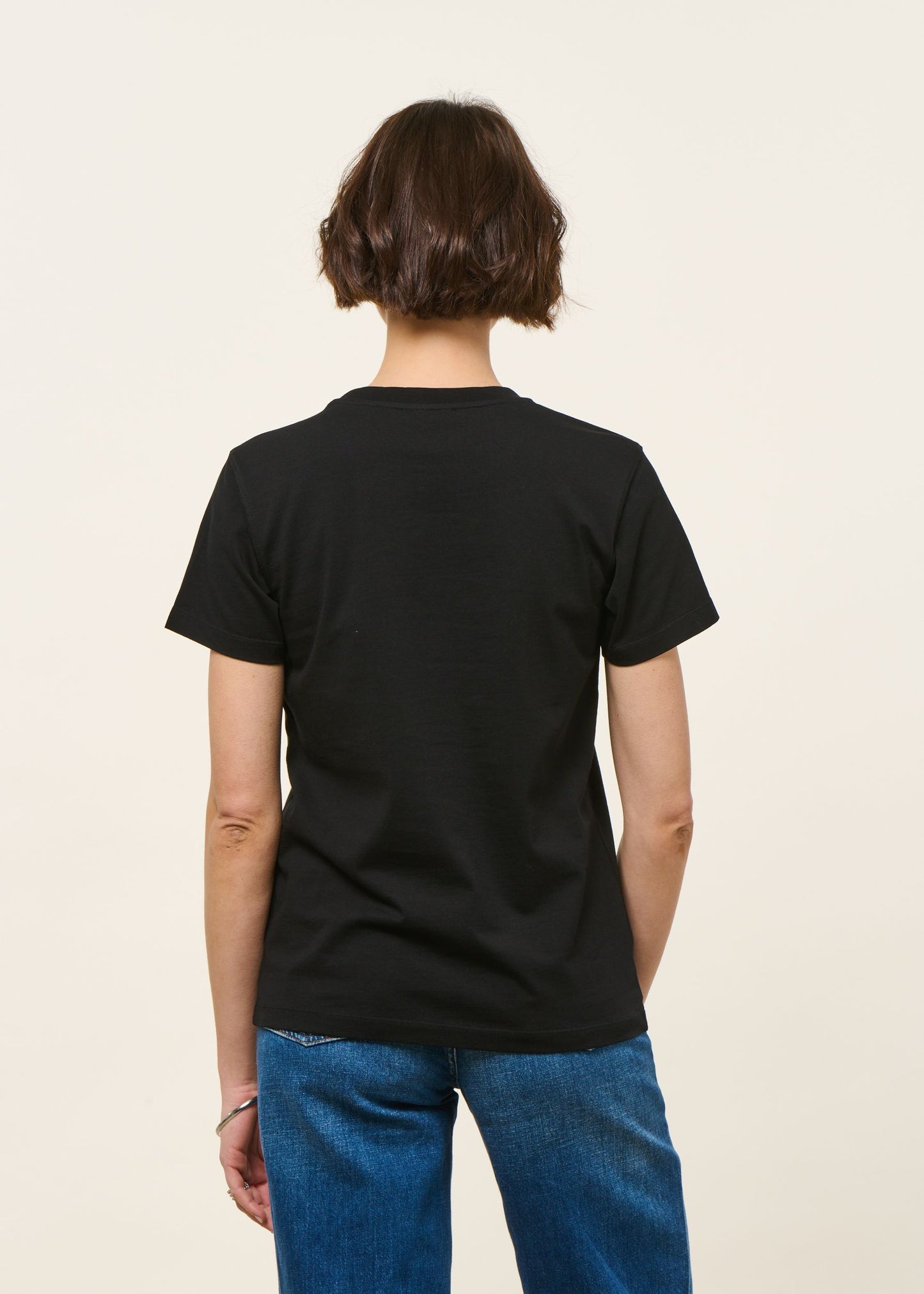 T-shirt en coton bio | noir | Noir