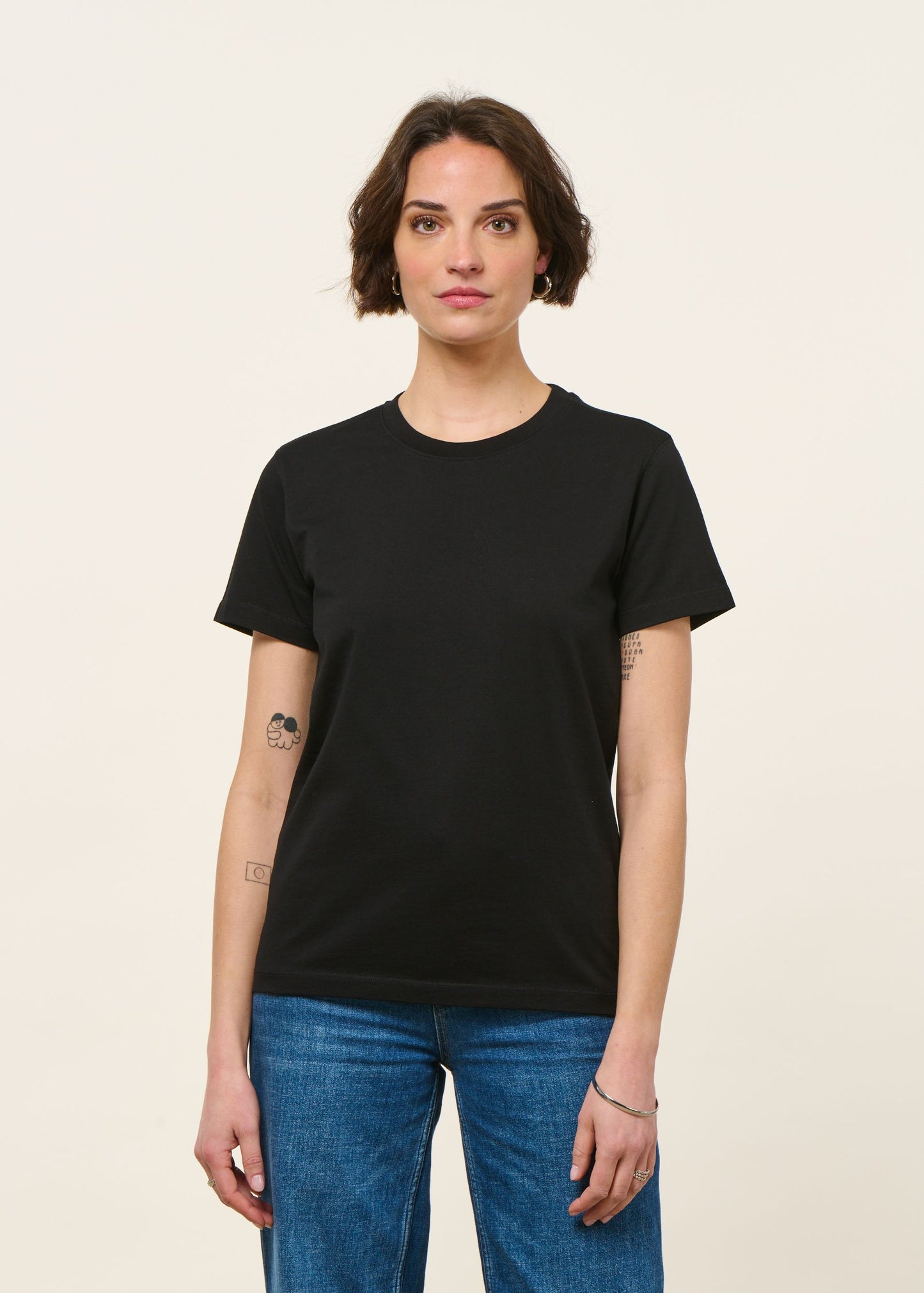 T-shirt en coton bio | noir | Noir