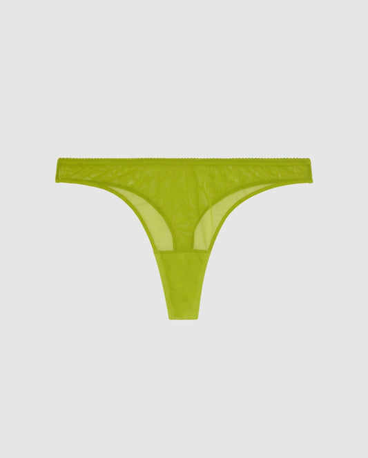 String en coton biologique | vert "Mesh thong - matcha"